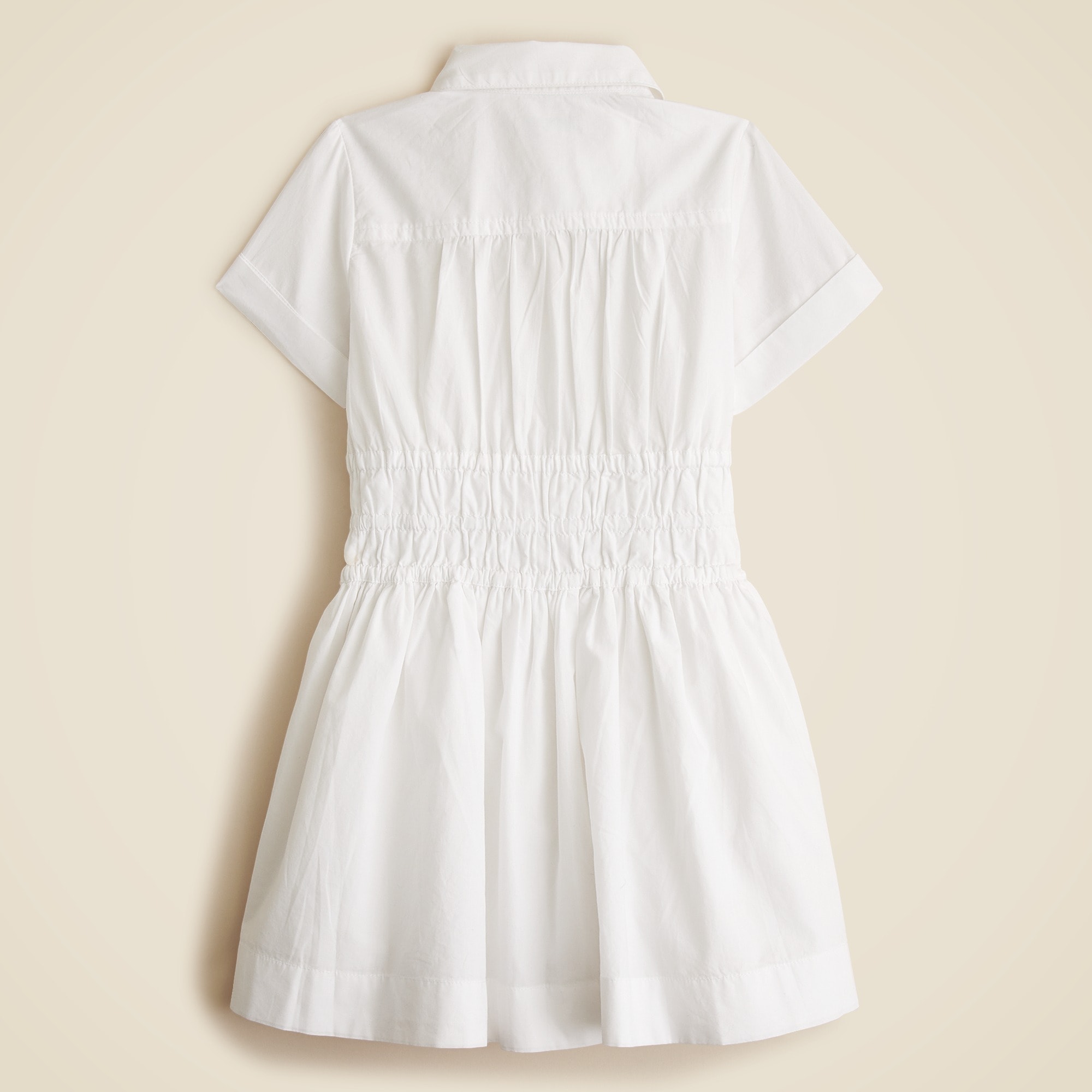 Girls' Elena shirtdress in cotton poplin