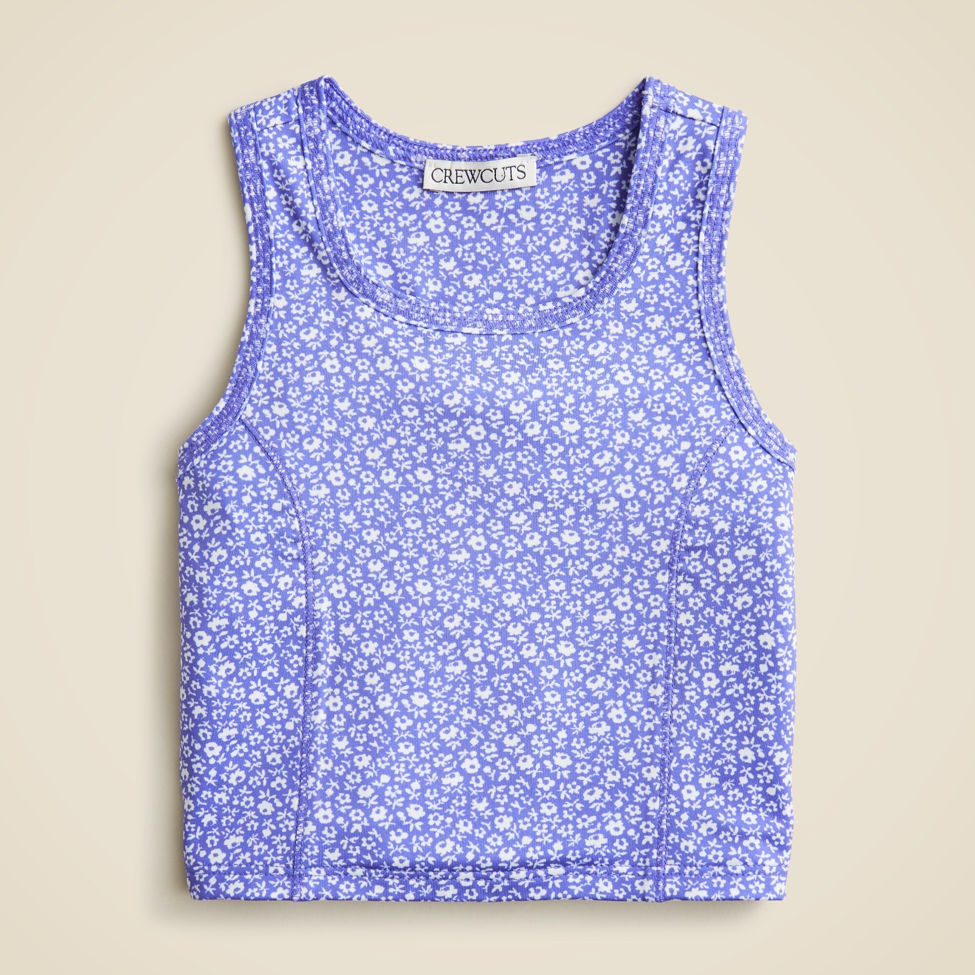  Girls' seamed tank top in performance jersey