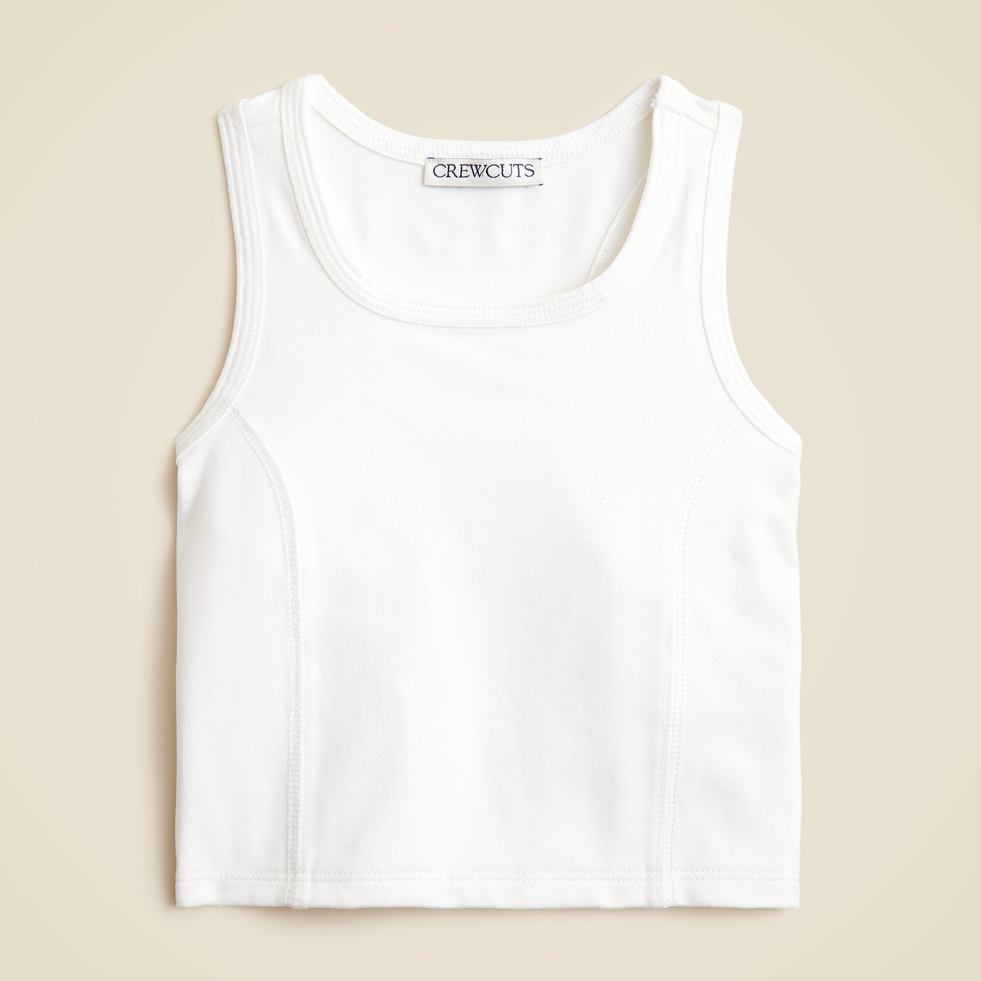 Girls' seamed tank top in performance jersey