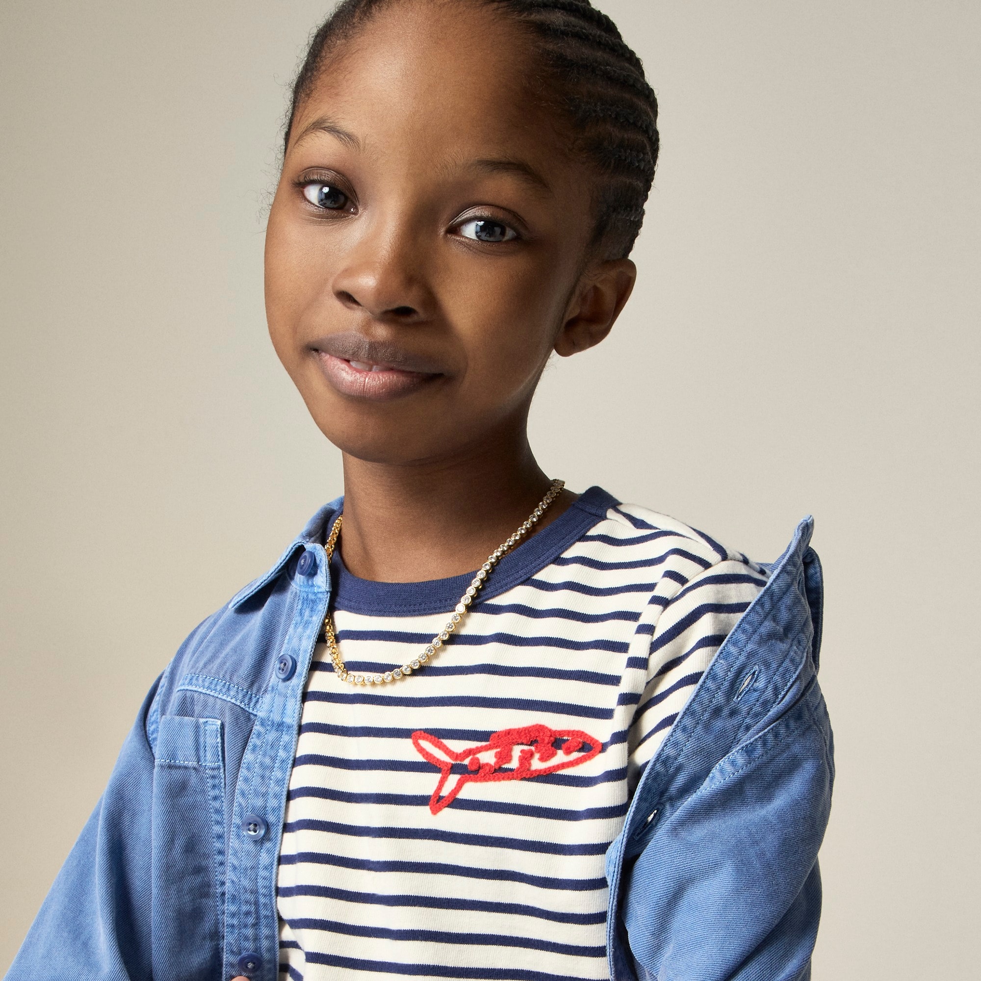 girls Girls' critter tee with embroidery