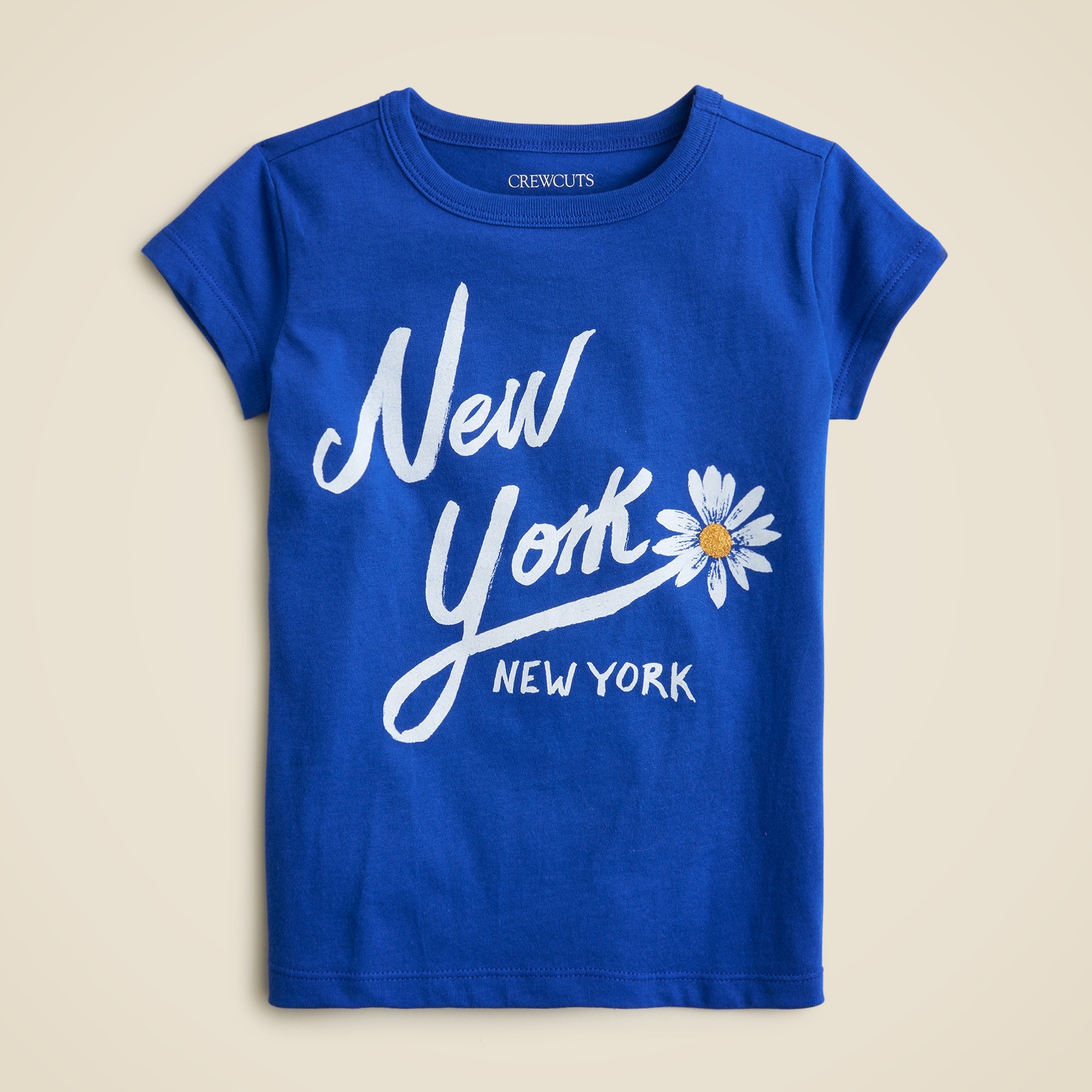 girls Girls' short-sleeve NY daisy graphic T-shirt