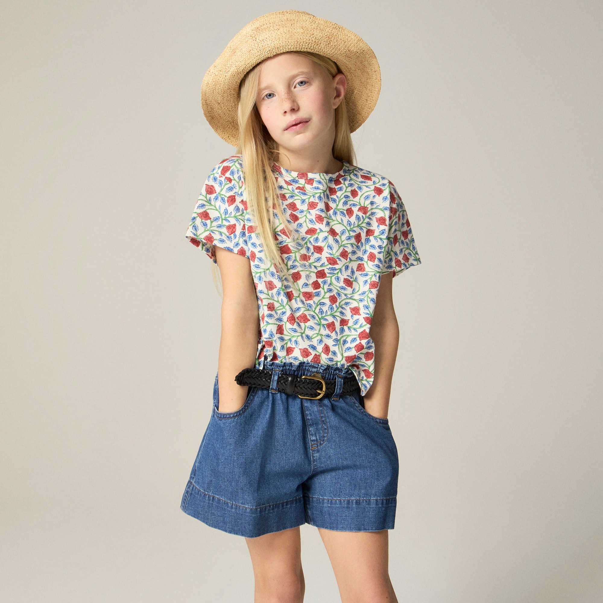 girls Girls' everyday T-shirt in vintage jersey