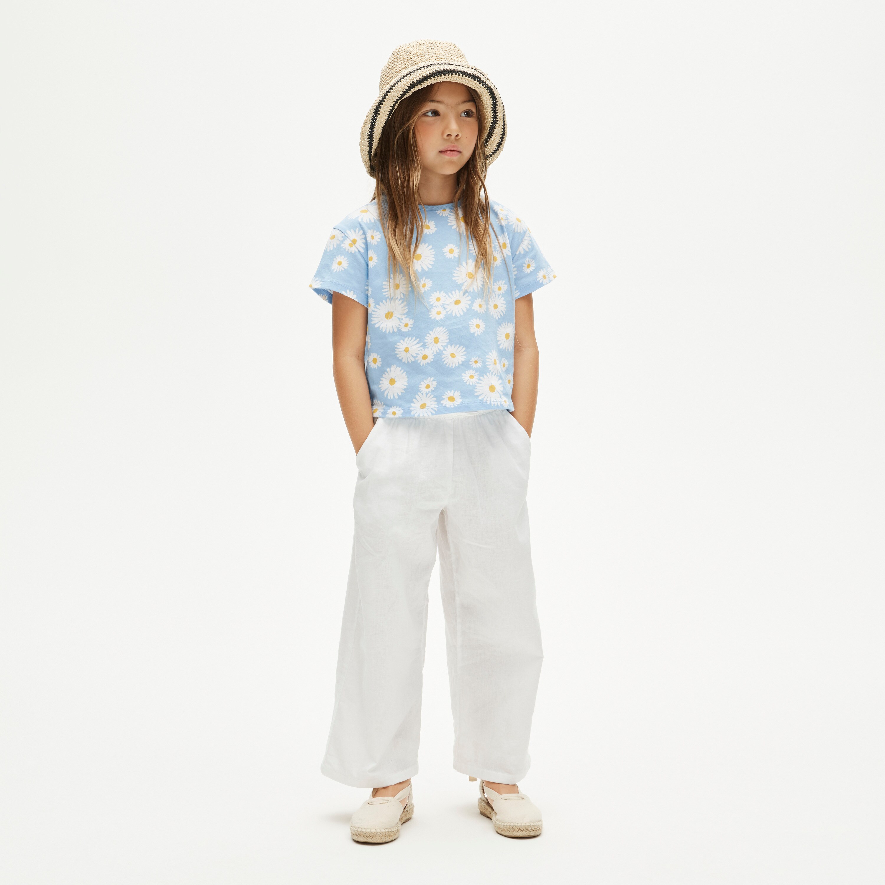 Girls' everyday T-shirt in vintage jersey