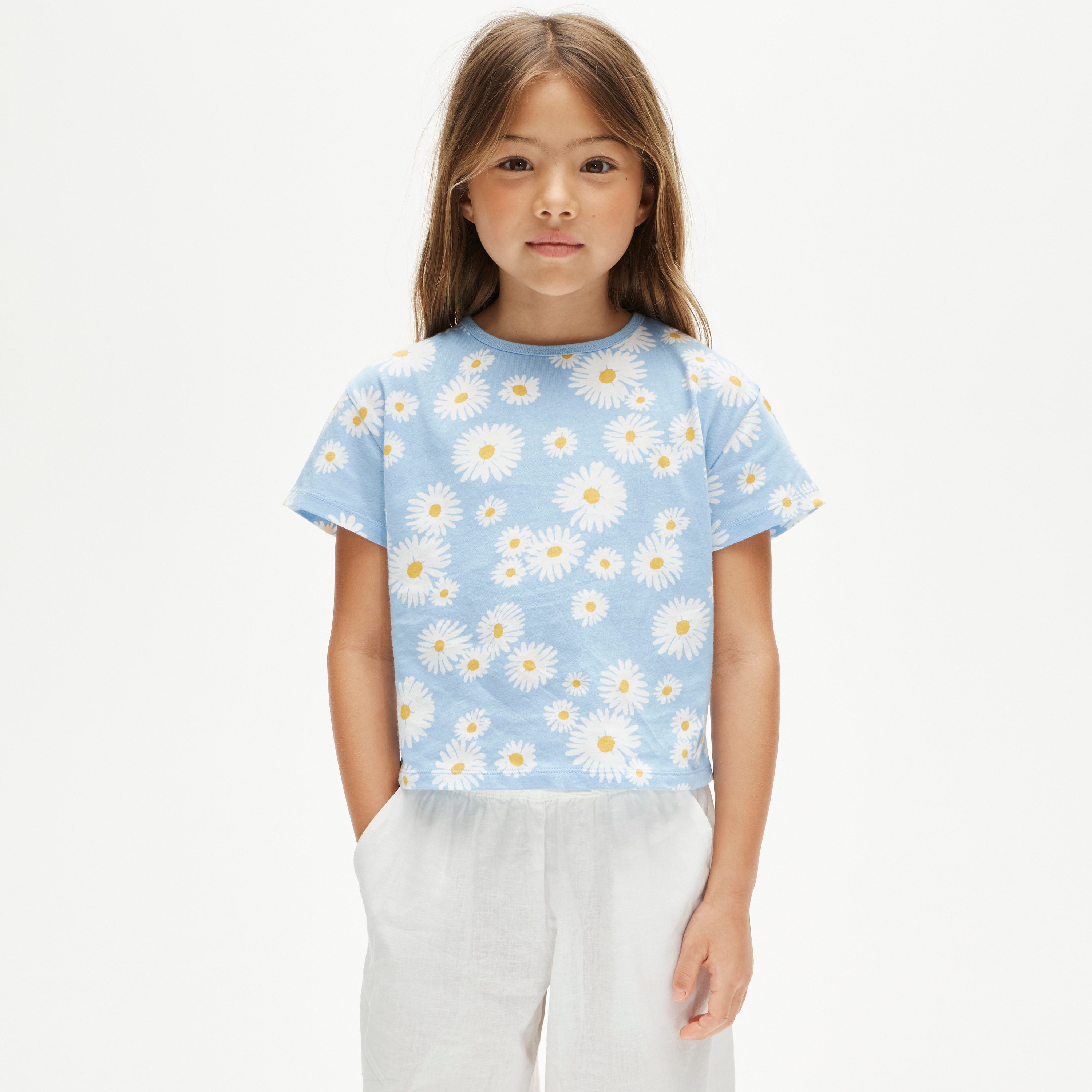 Girls' everyday T-shirt in vintage jersey