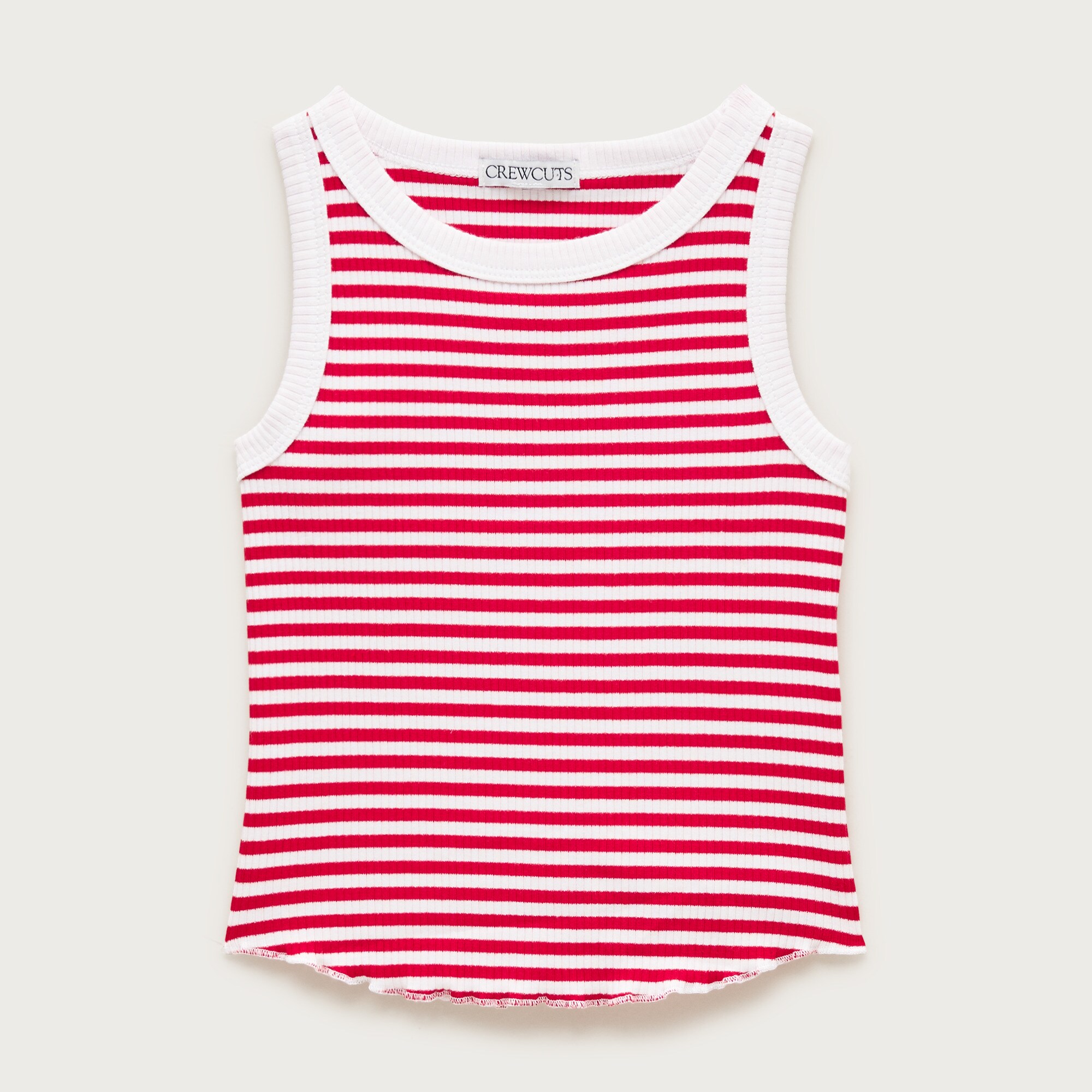 Girls' everyday tank top in vintage rib stripe