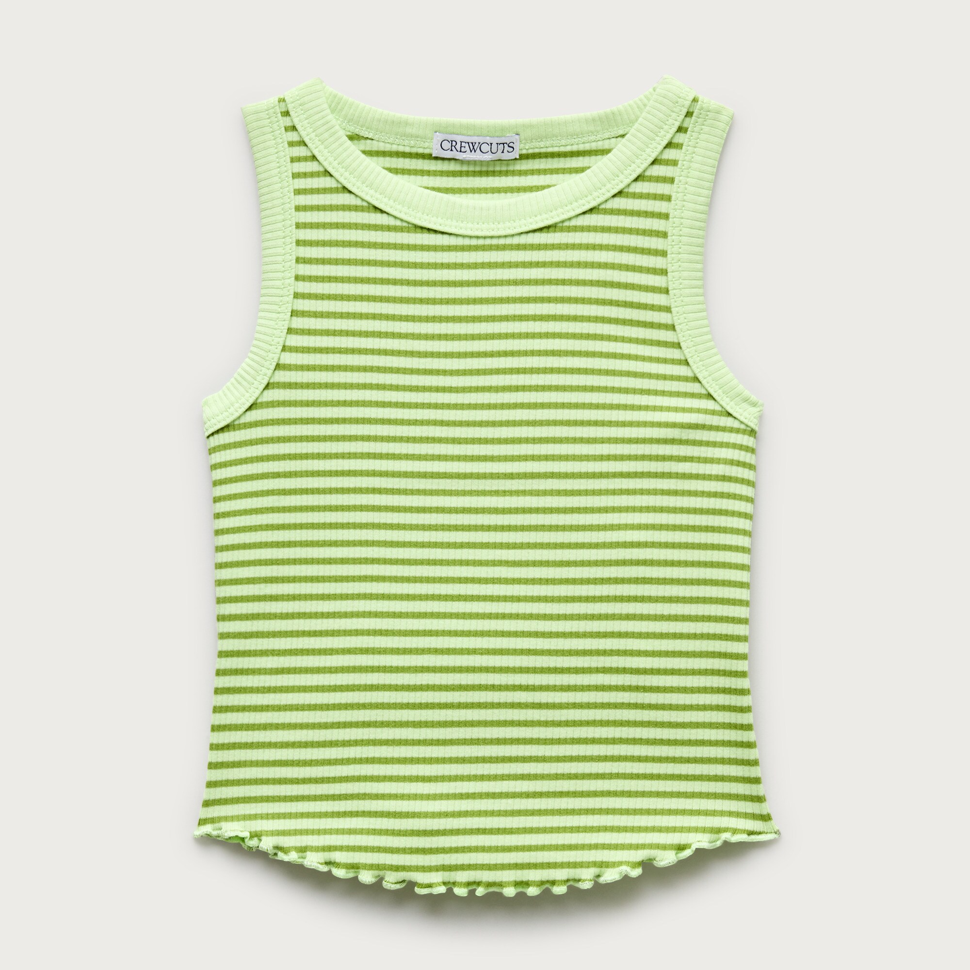 Girls' everyday tank top in vintage rib stripe