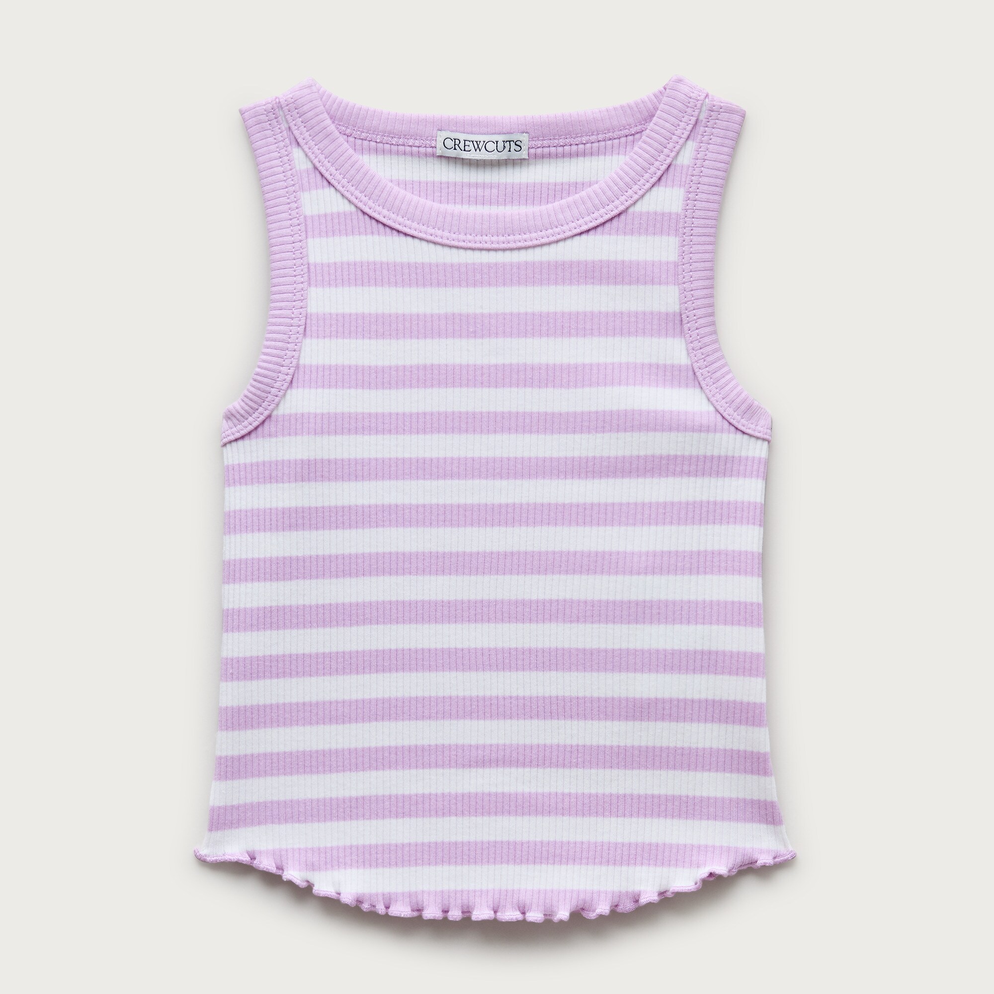 Girls' everyday tank top in vintage rib stripe