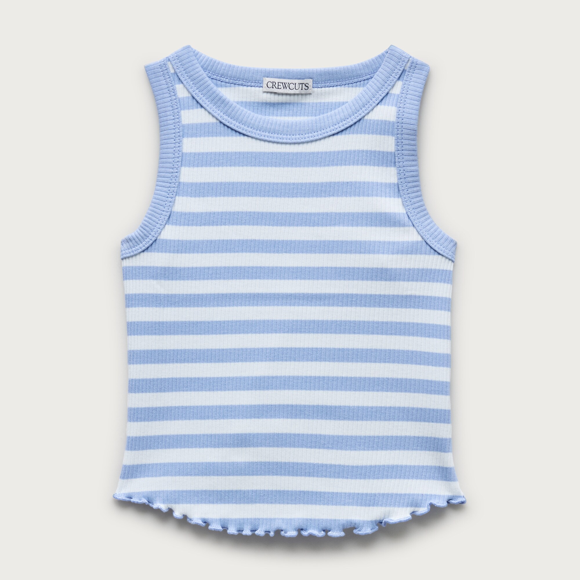 Girls' everyday tank top in vintage rib stripe