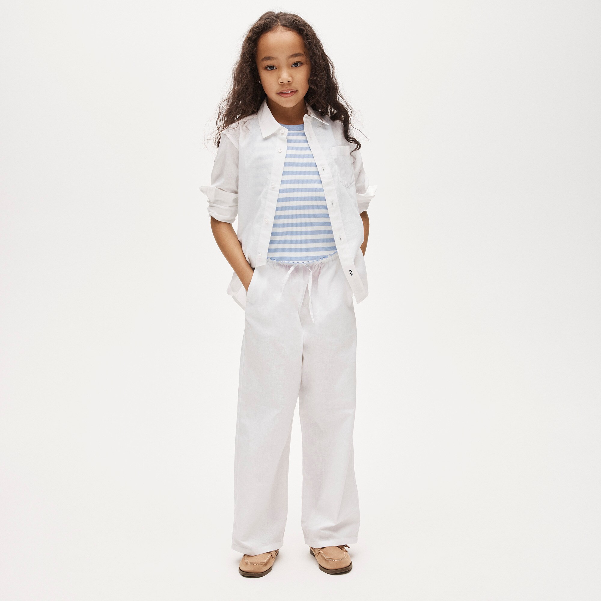 Girls' everyday tank top in vintage rib stripe