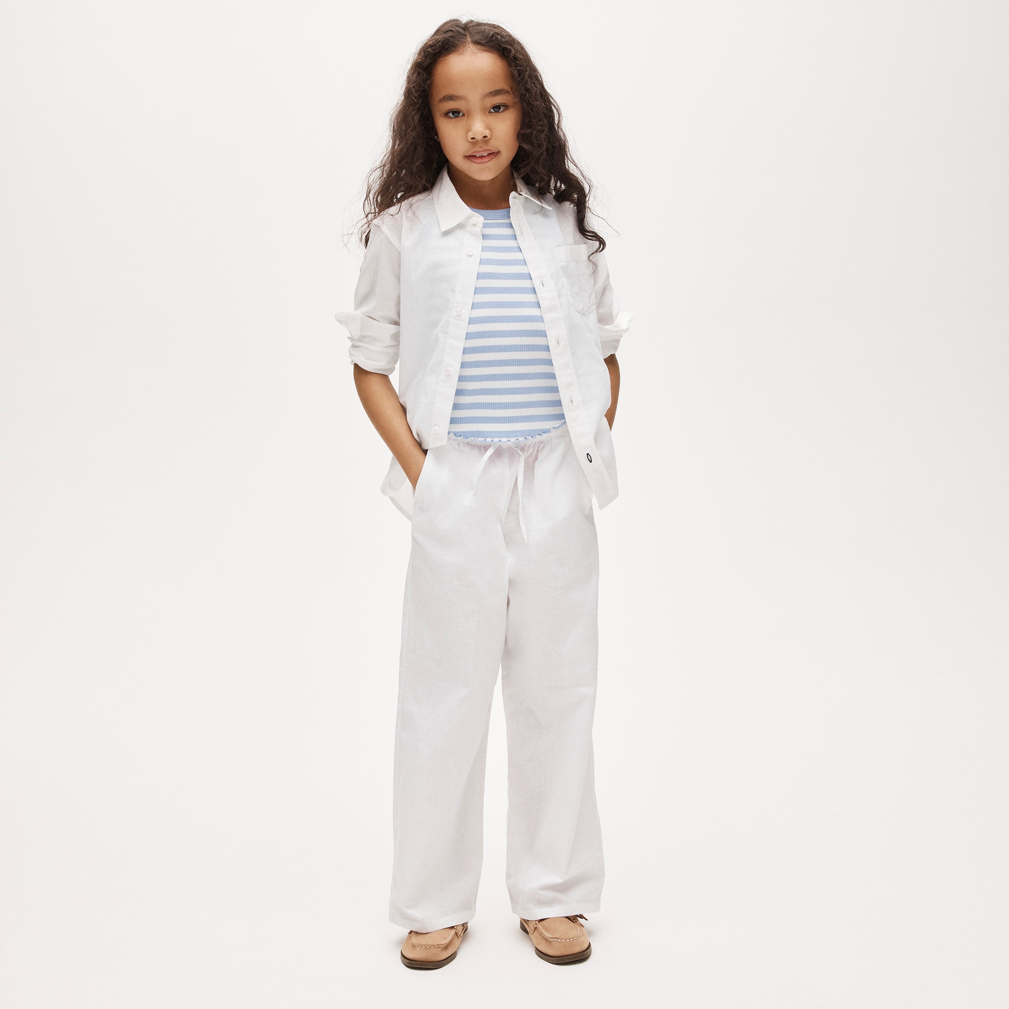 Girls' everyday tank top in vintage rib stripe