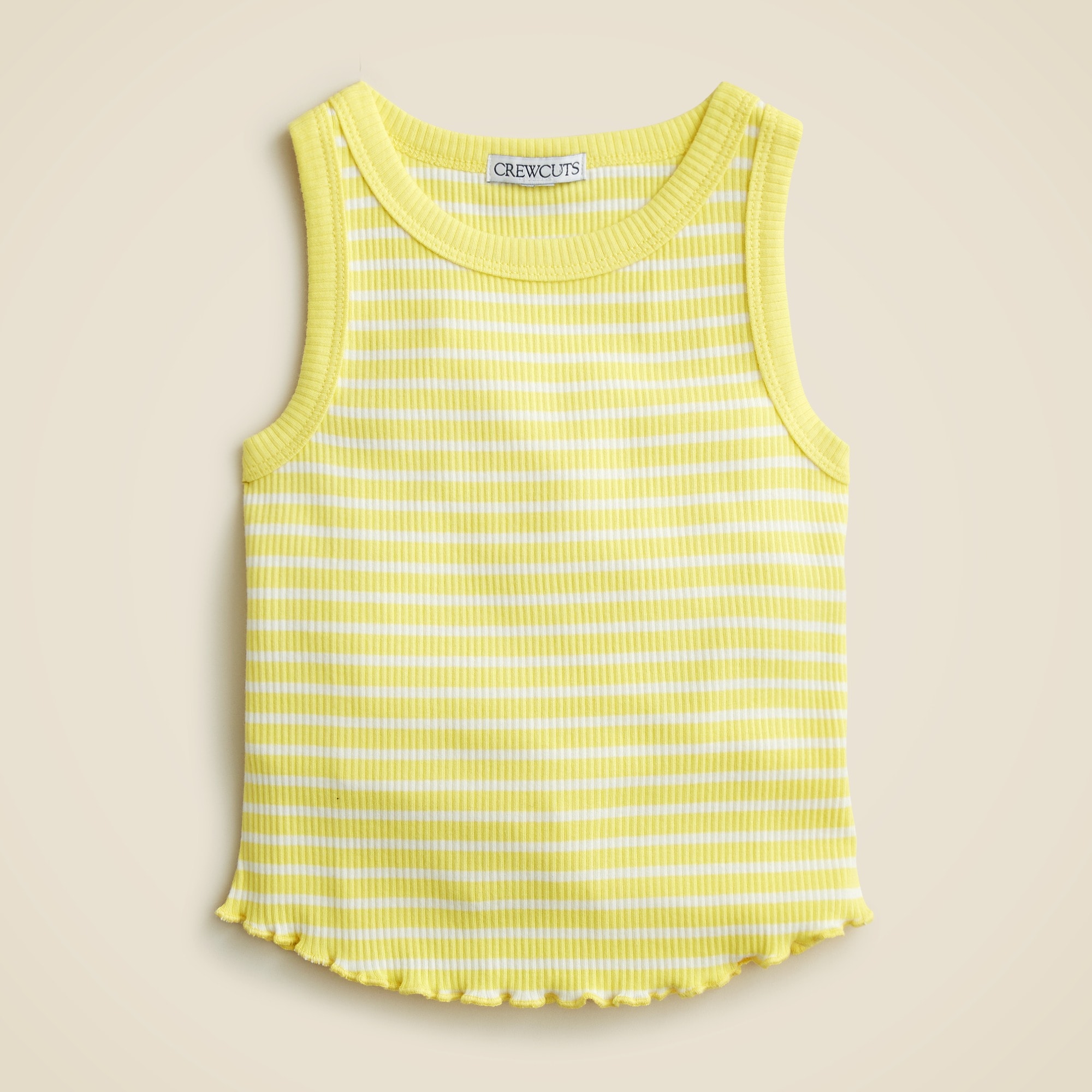 Girls' everyday tank top in vintage rib stripe