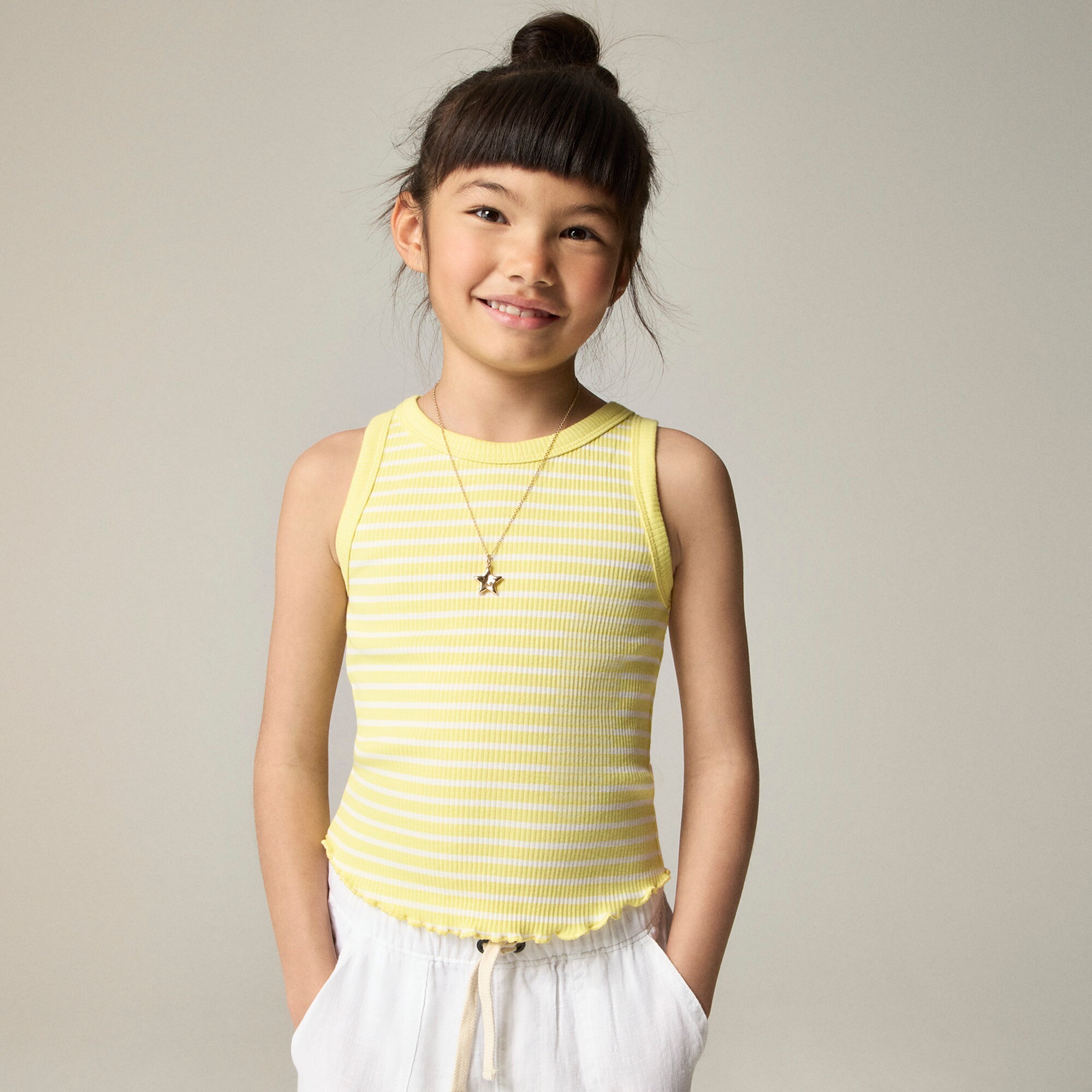 girls Girls' everyday tank top in vintage rib stripe
