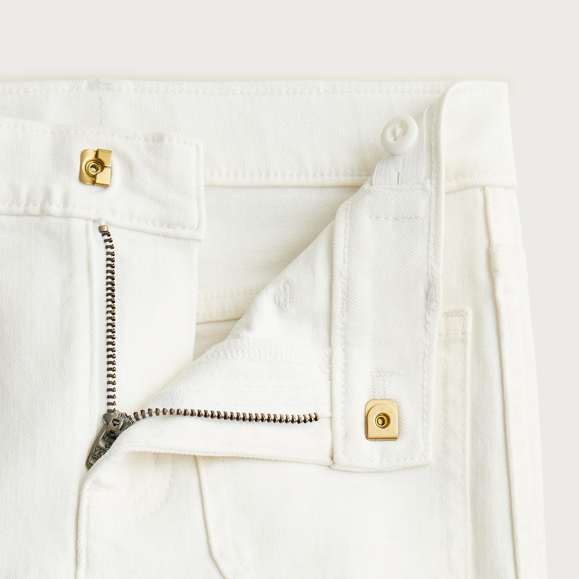 Girls' Sailor stretch denim trouser in white