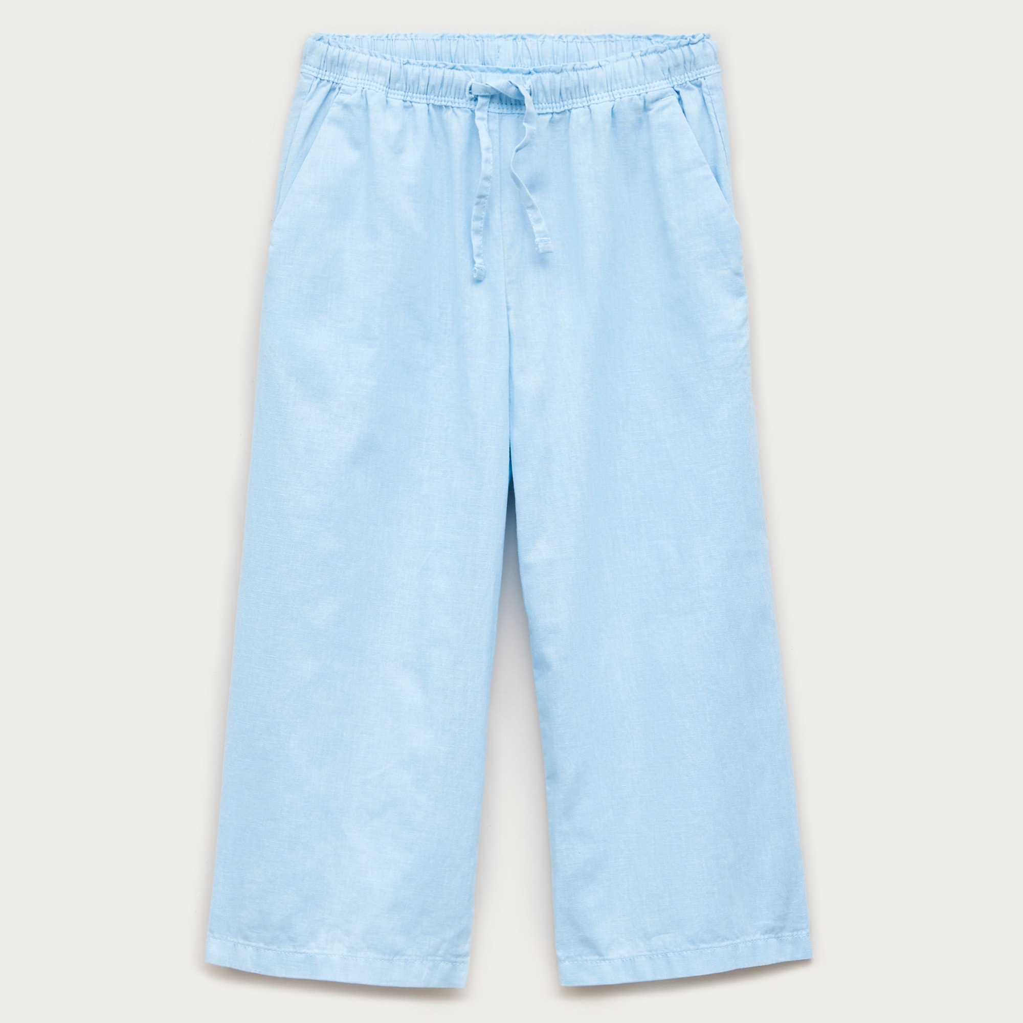 Girls' Soleil pant in linen-cotton blend