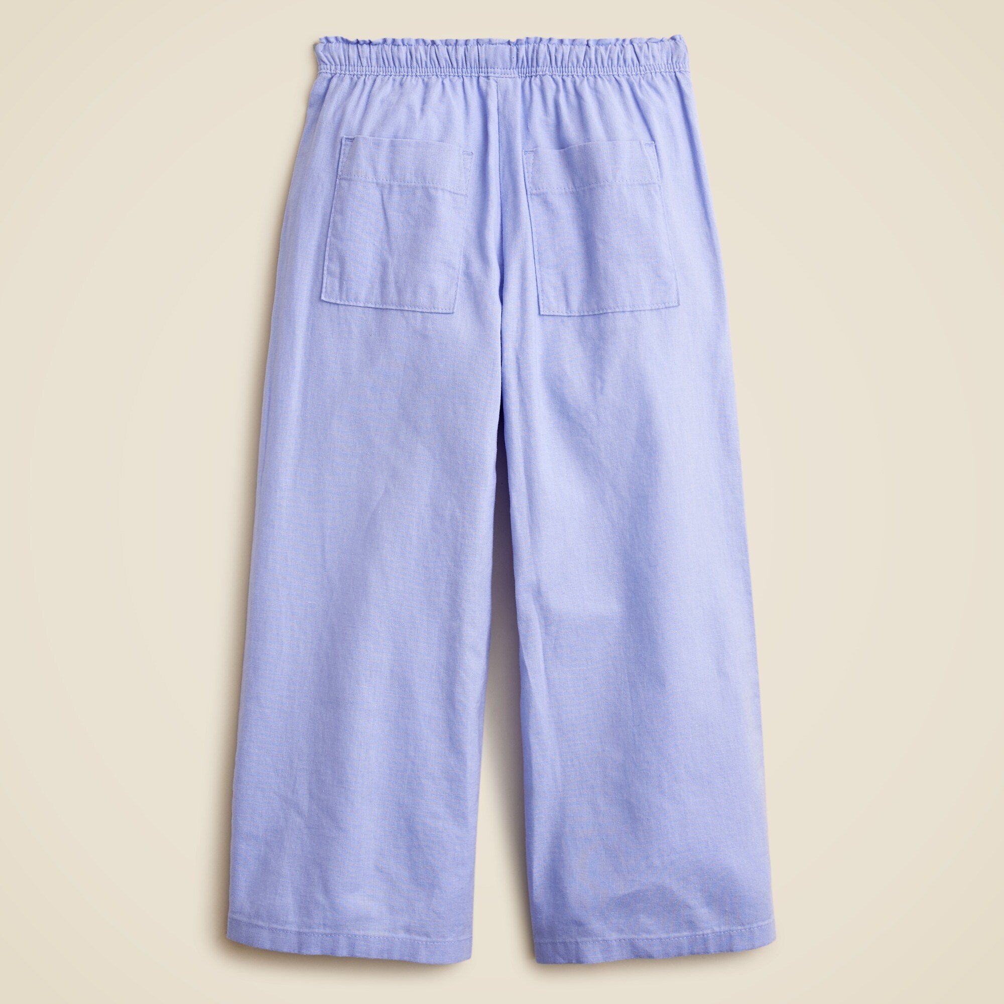 Girls' Soleil pant in linen-cotton blend