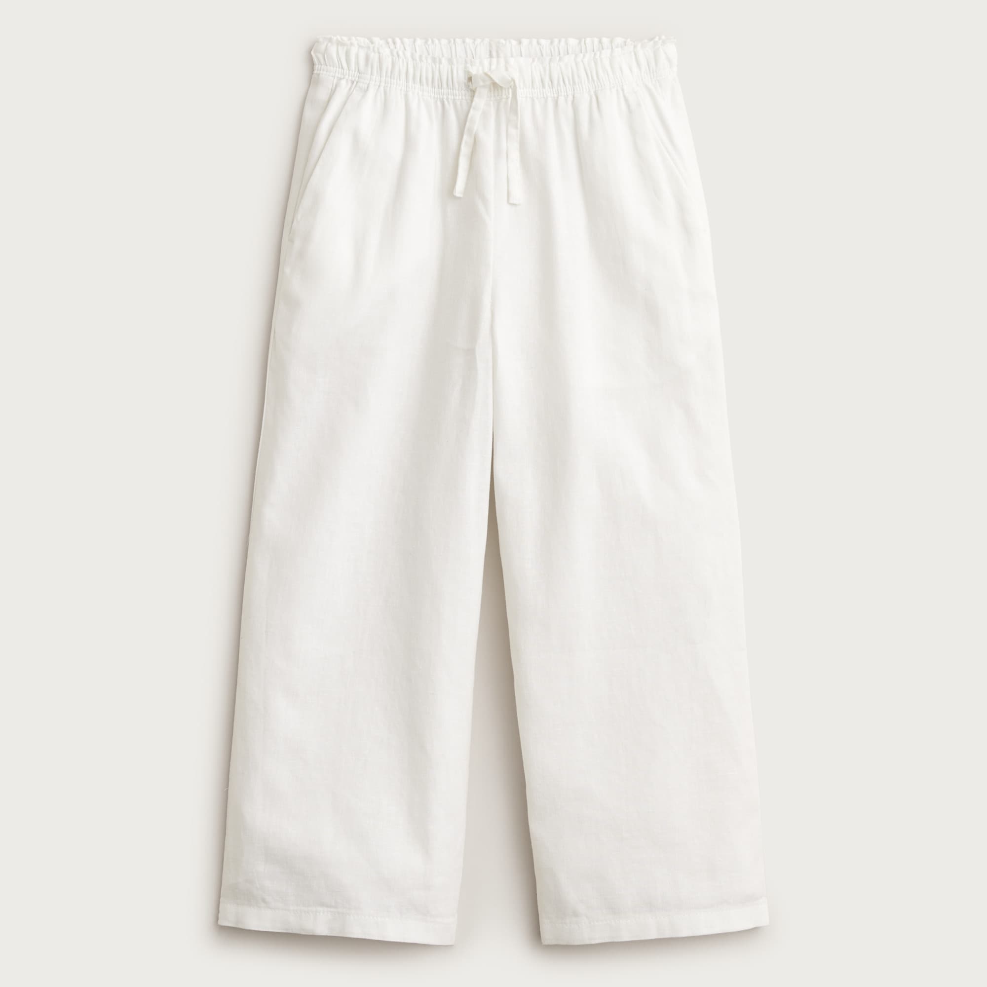 Girls' Soleil pant in linen-cotton blend