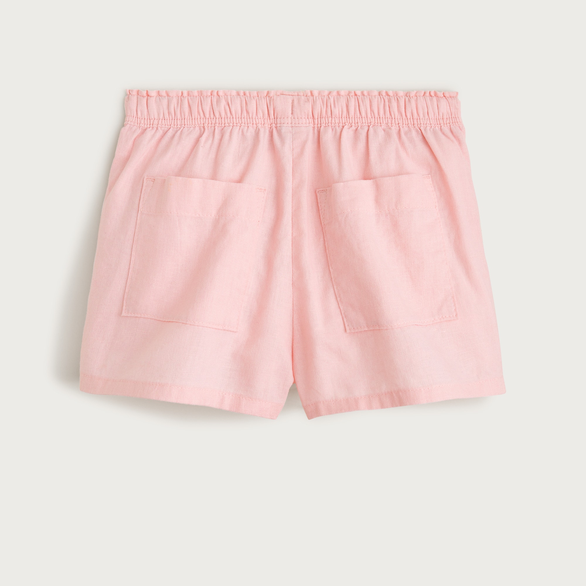 Girls' Soleil short in linen-cotton blend