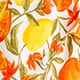 Girls' Soleil short in linen-cotton blend ORANGE MULTI FRUIT