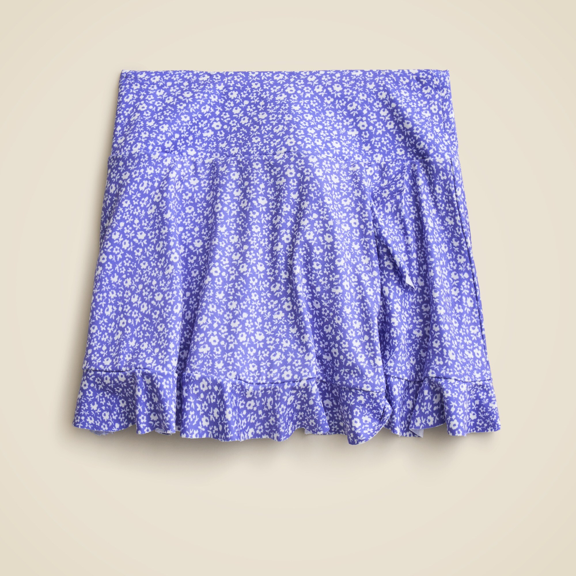 Girls' ruffle skort in performance jersey
