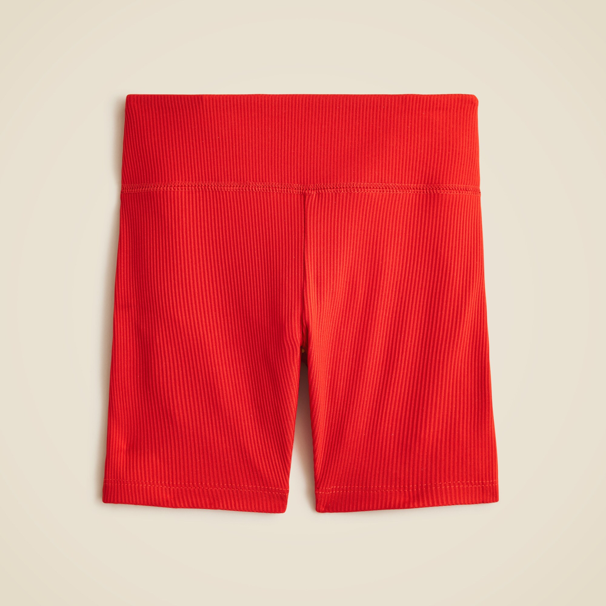 Girls' active bike short in stretchy rib