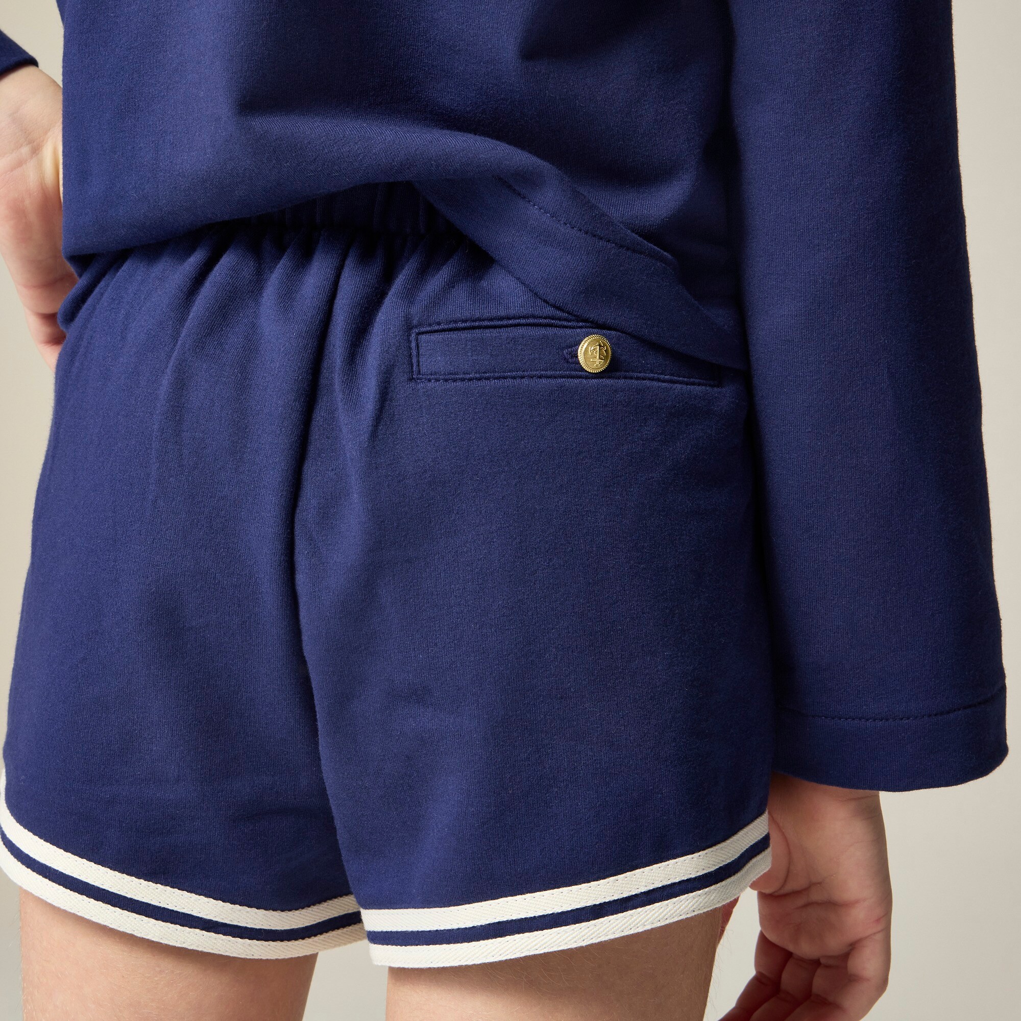 Girls' Sailor pull-on sweatshort in terry