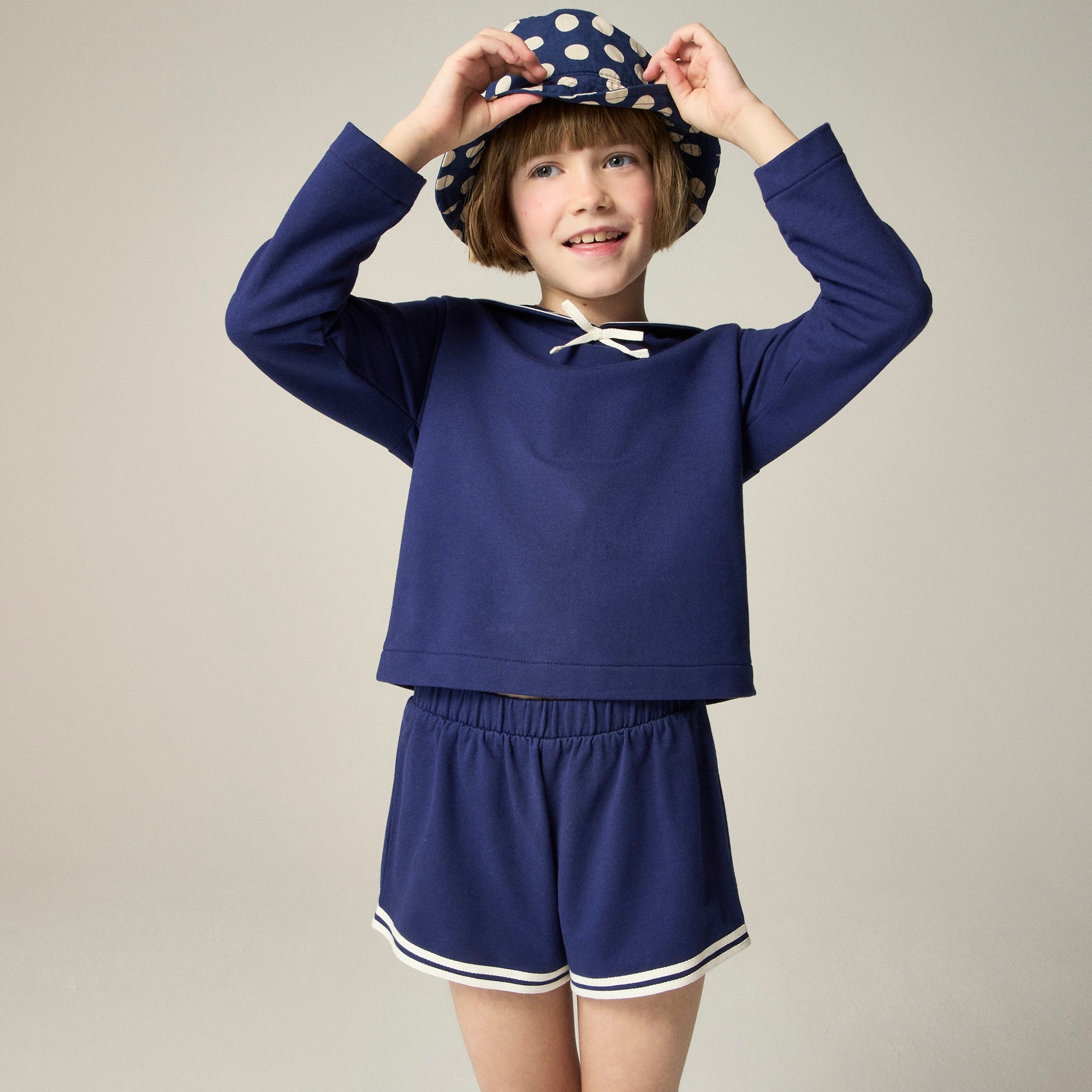 girls Girls' Sailor pull-on sweatshort in terry