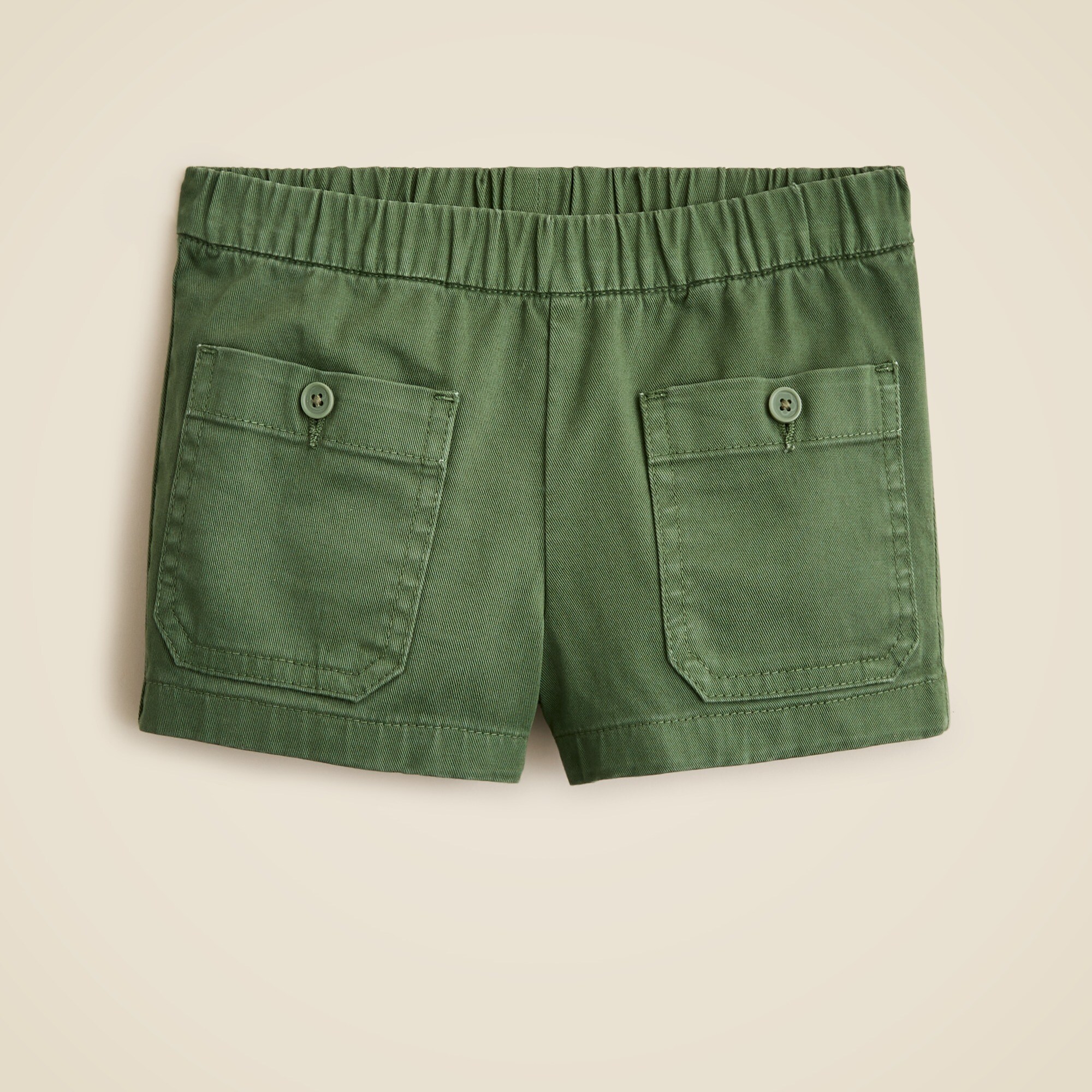  Girls' swing-set short in garment-dyed chino