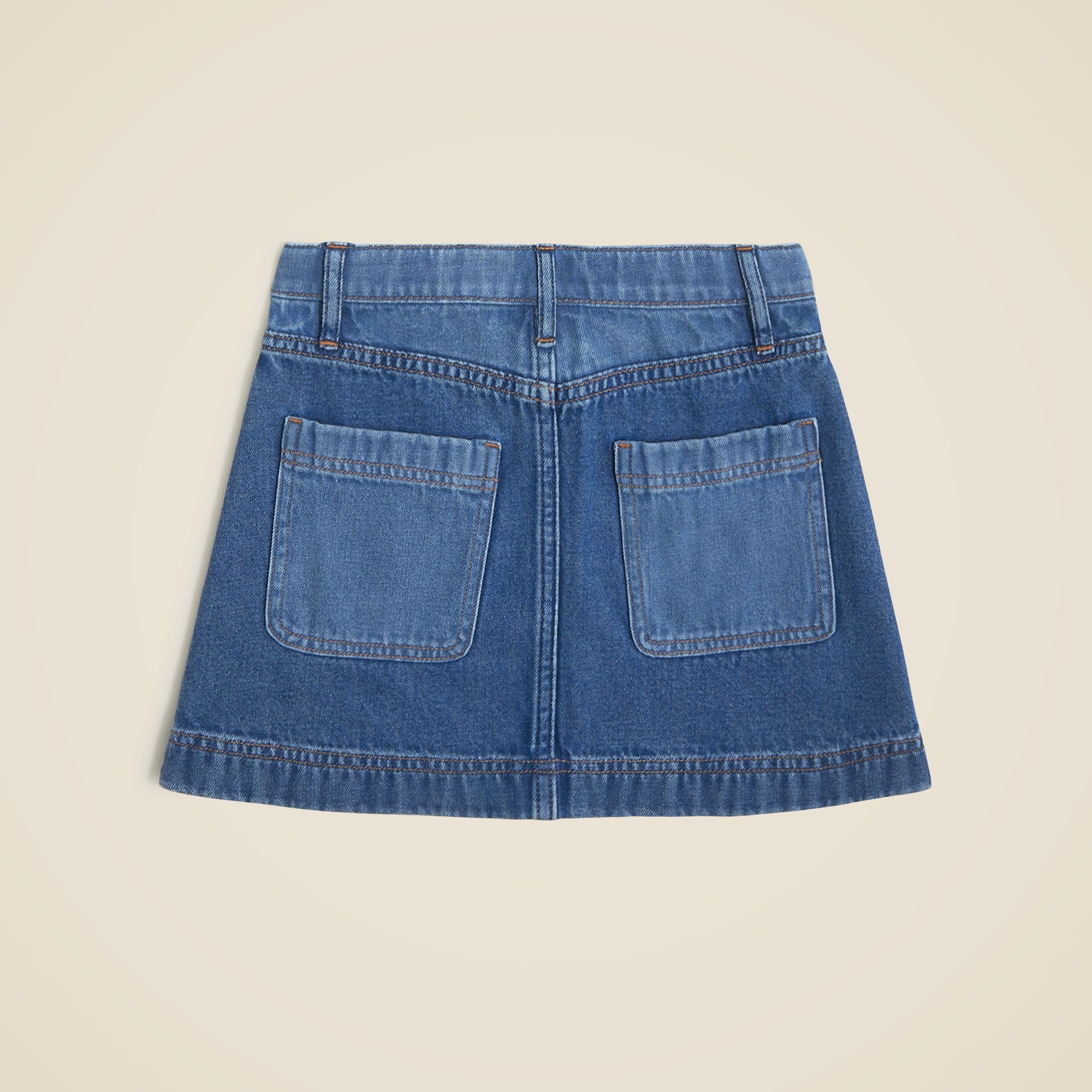 Girls' Drapey Denim Patch-pocket Skirt For Girls | J.Crew
