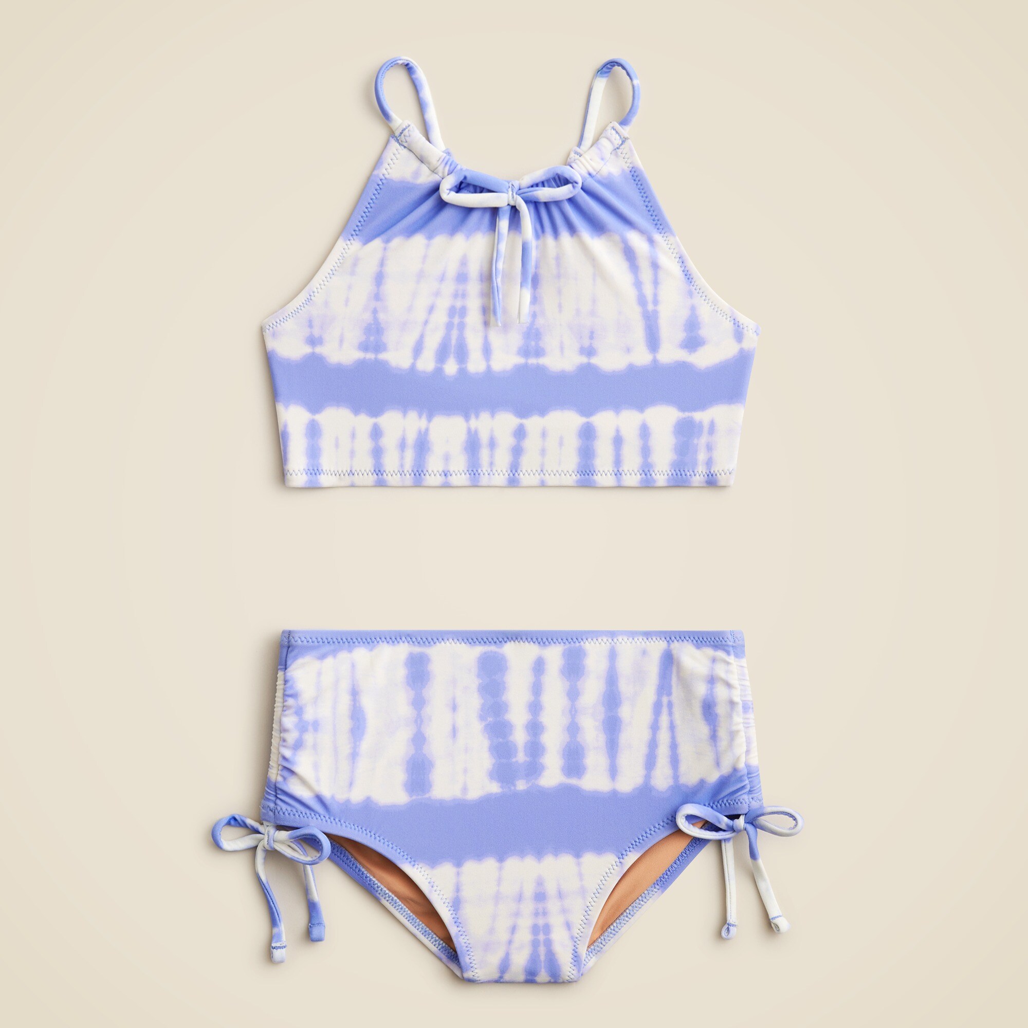 girls Girls' bow-tie two-piece swimsuit with UPF 50+ fabric