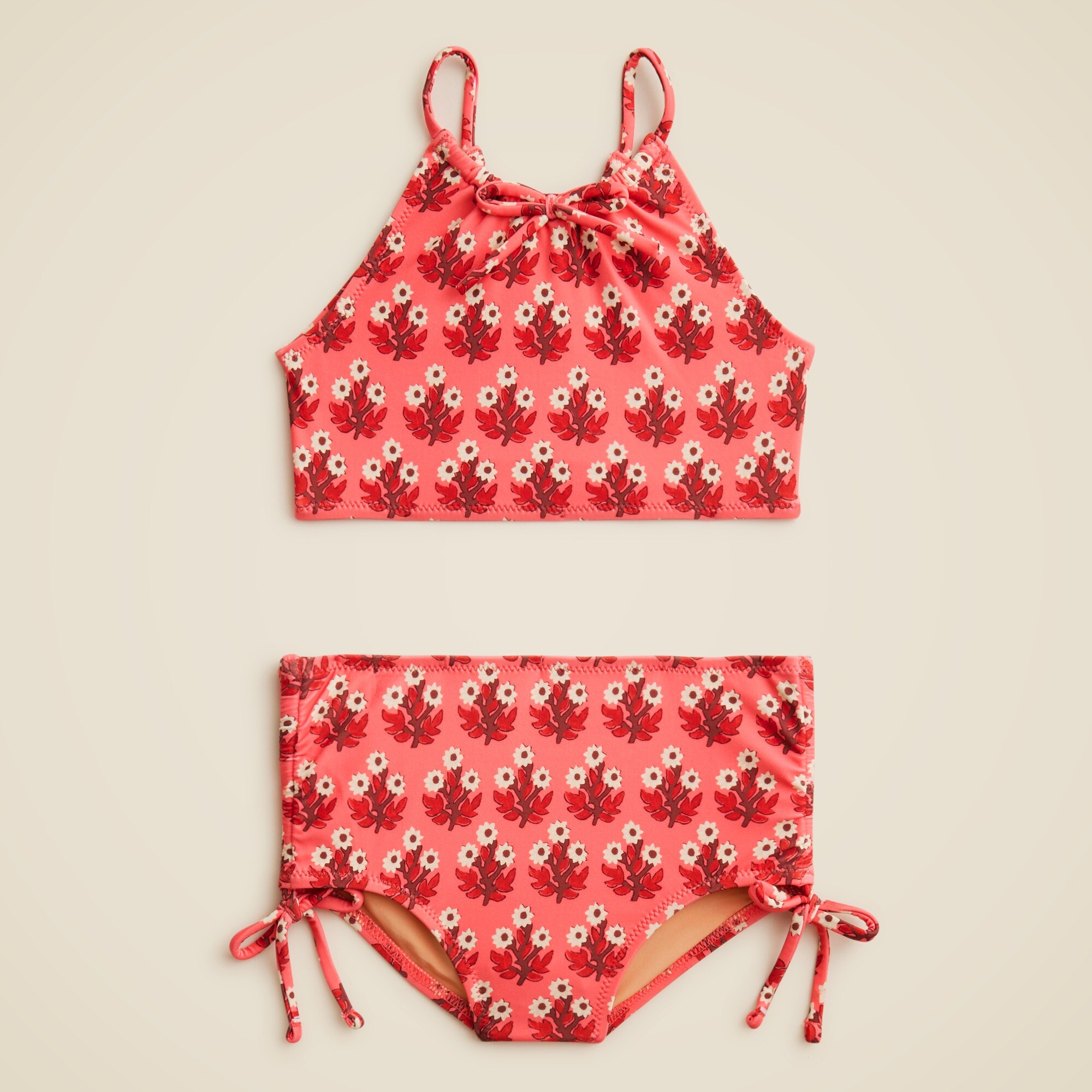 girls Girls' bow-tie two-piece swimsuit with UPF 50+ fabric