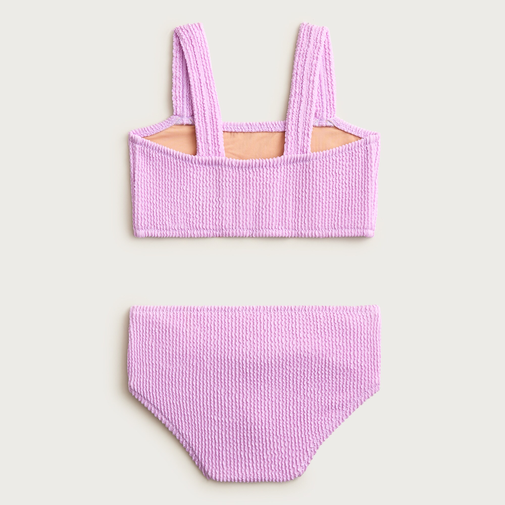 Girls' smocked two-piece swimsuit