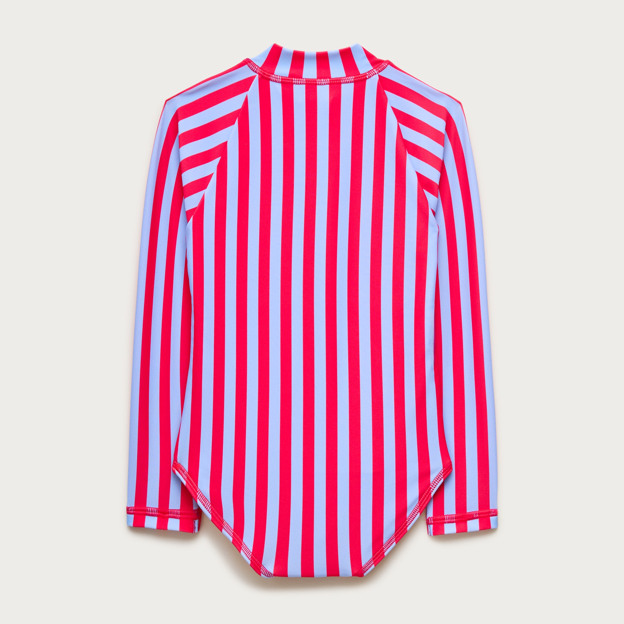 Girls' zip-up rash guard one-piece