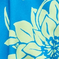 Girls' lettuce-edge two-piece swimsuit RICH CERULEAN