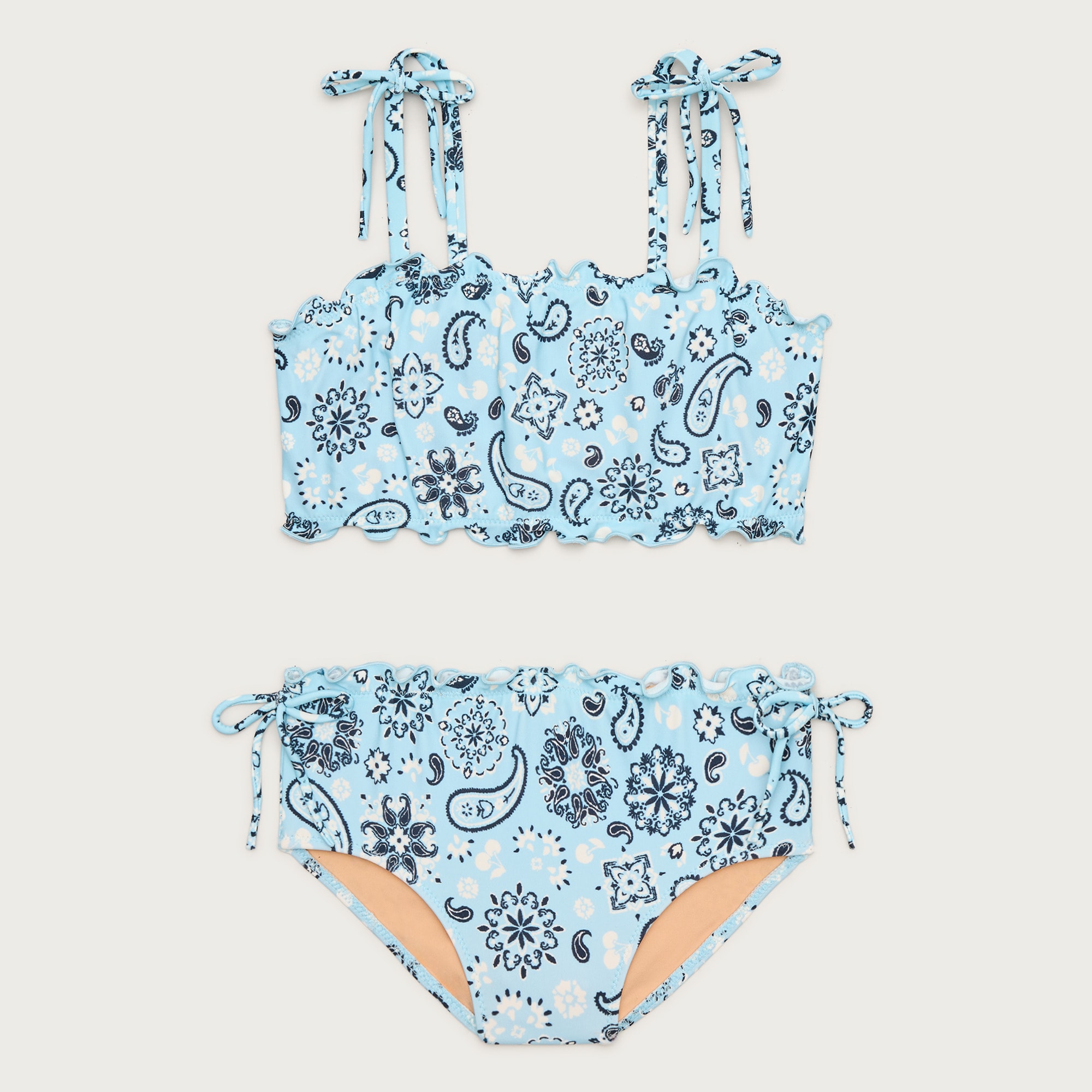 girls Girls' lettuce-edge two-piece swimsuit