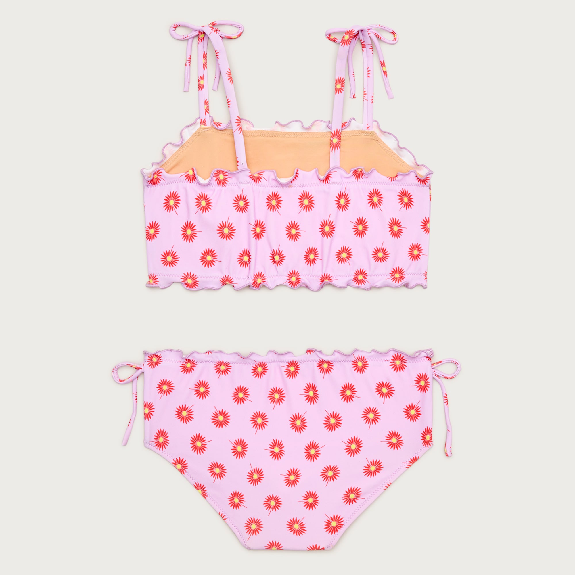 Girls' lettuce-edge two-piece swimsuit