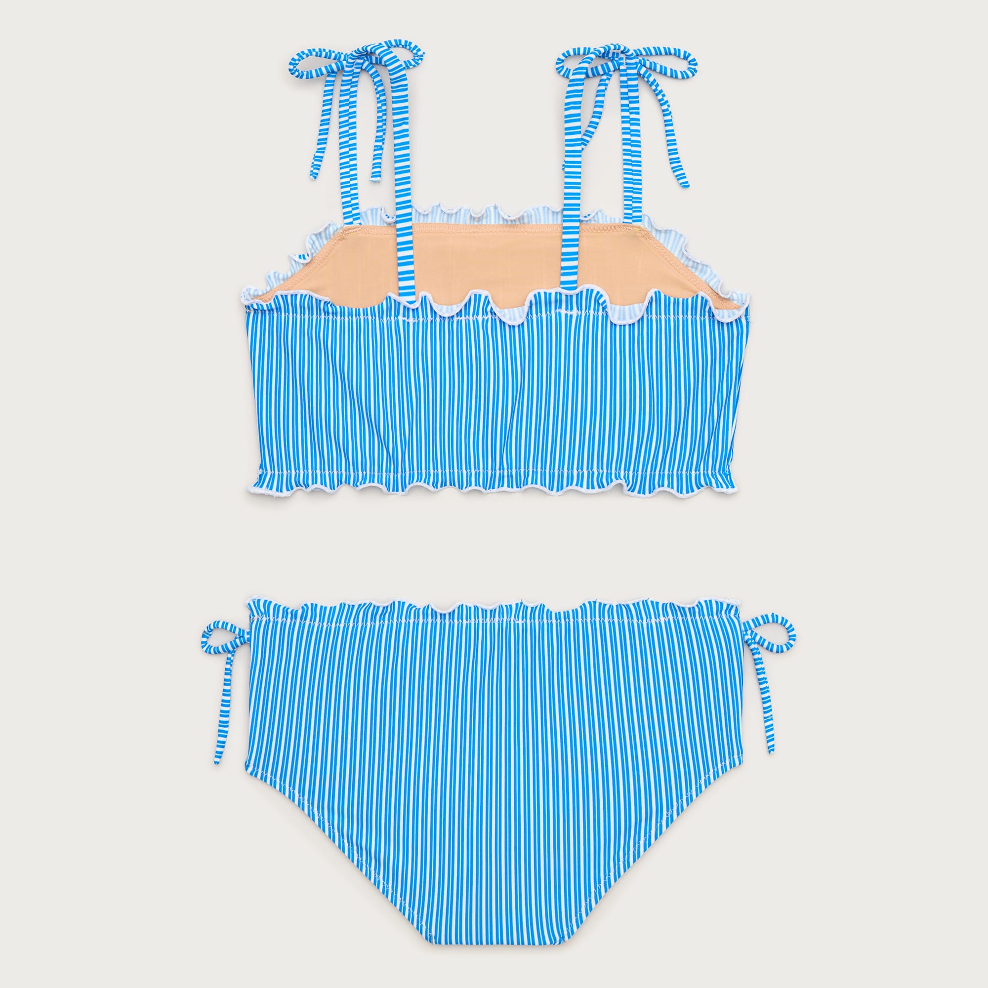 Girls' lettuce-edge two-piece swimsuit