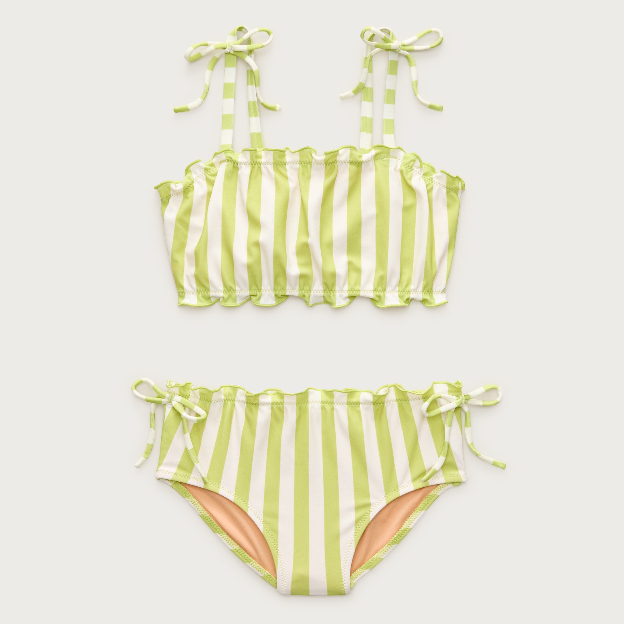 Girls' lettuce-edge two-piece swimsuit