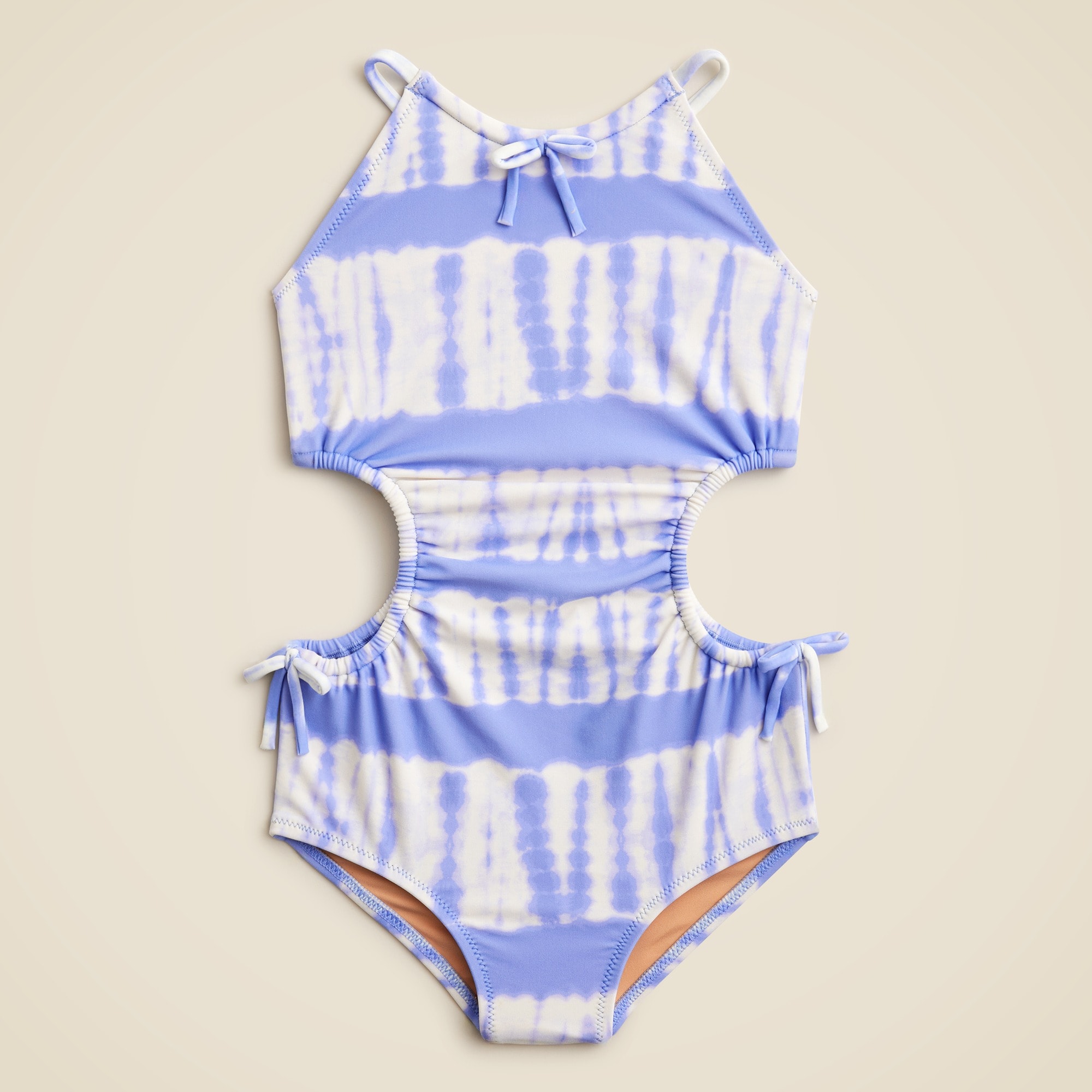 girls Girls' side-cutout one-piece swimsuit with UPF 50+ fabric