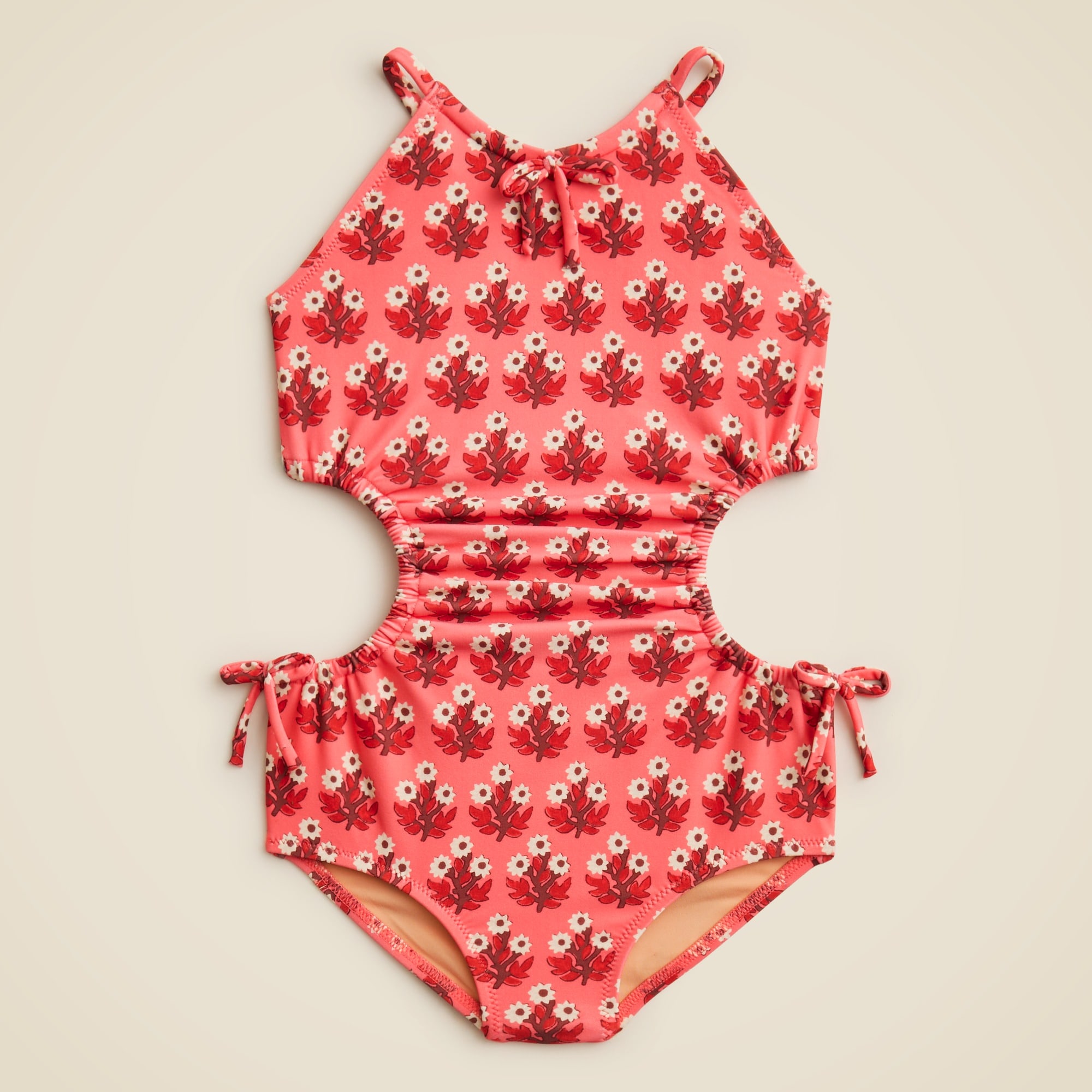 girls Girls' side-cutout one-piece swimsuit