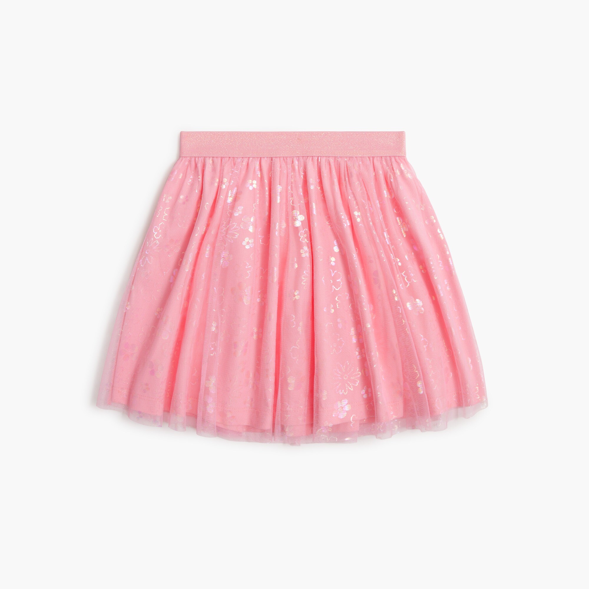 girls' flower-print tulle skirt for girls
