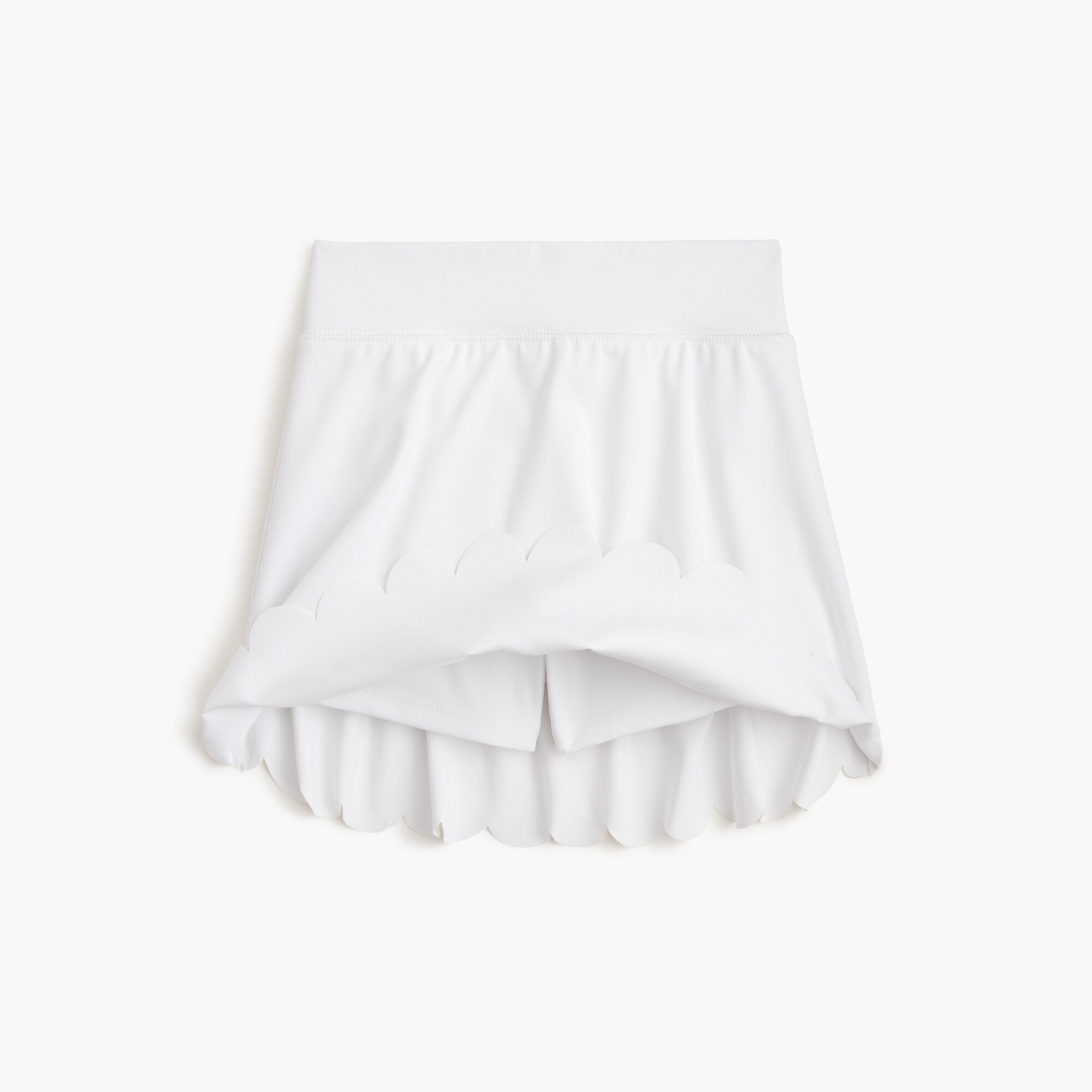 Girls' scallop-hem active skort