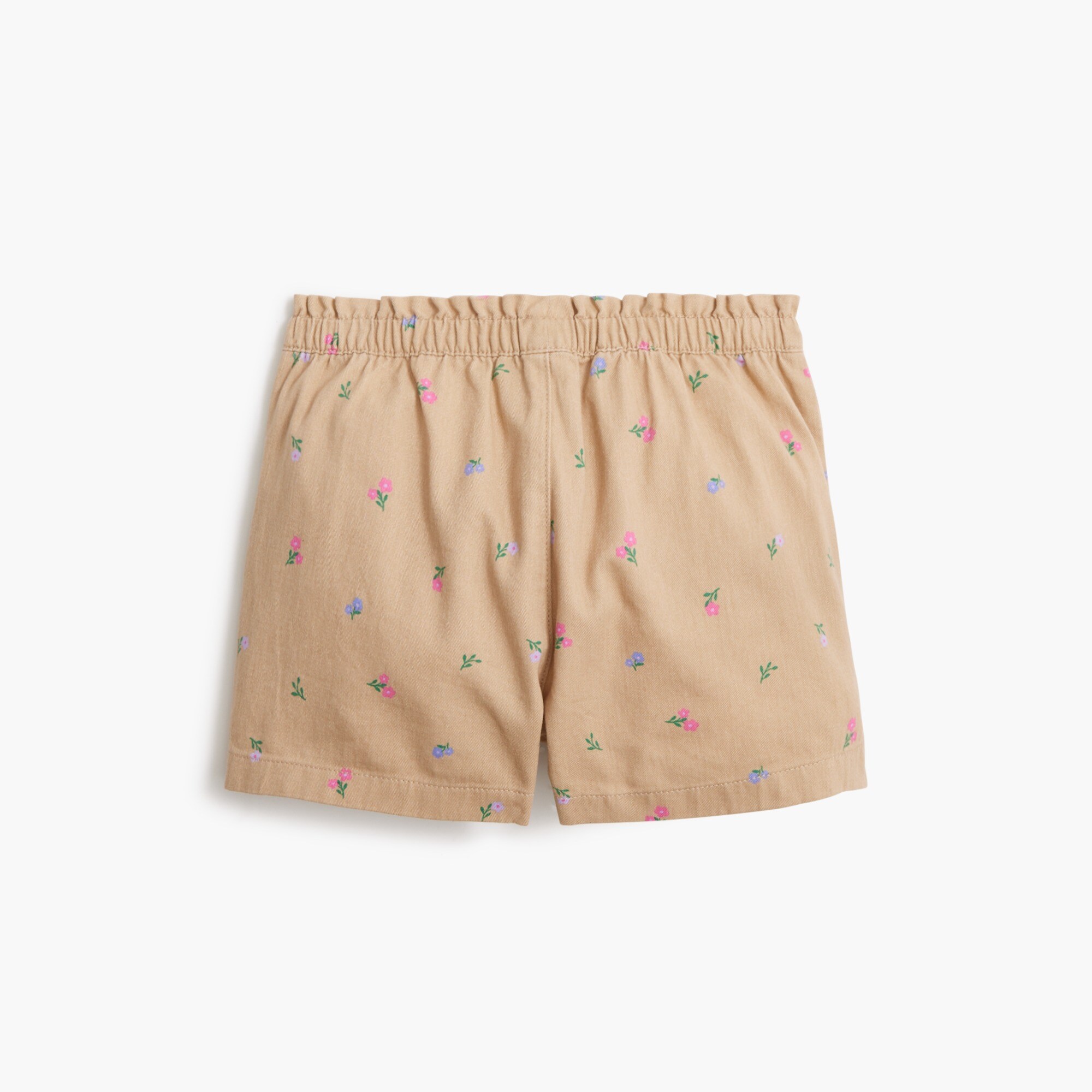 Girls' floral paper-bag short