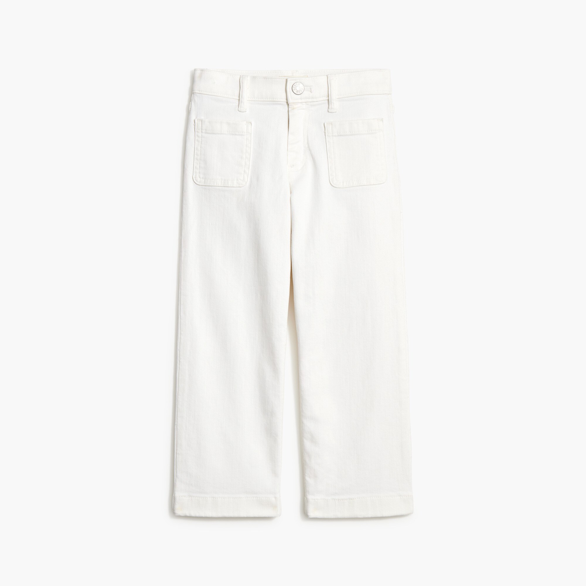 Girls' garment-dyed wide-leg jean
