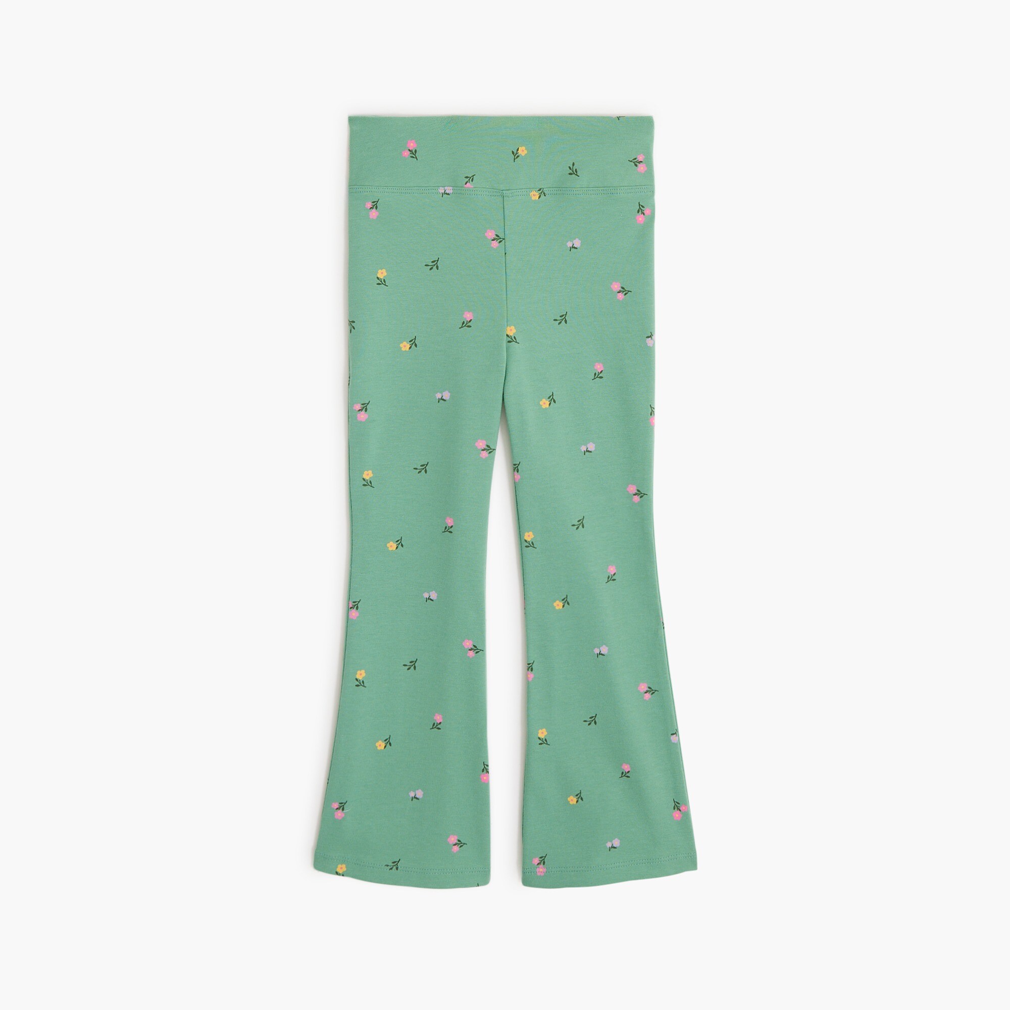Girls' floral flare leggings