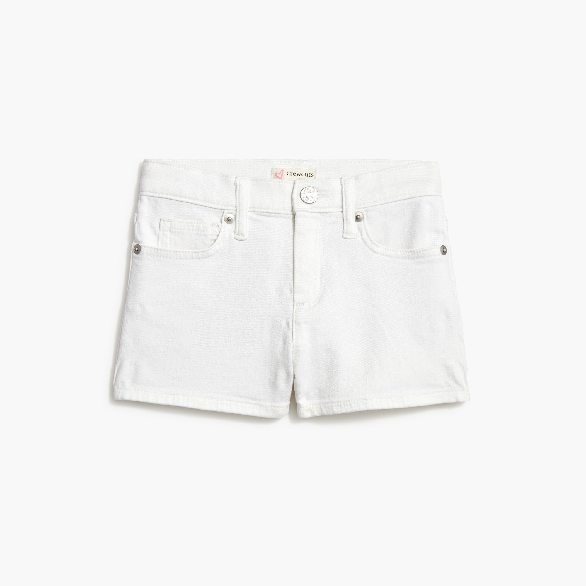 girls Girls' white denim short
