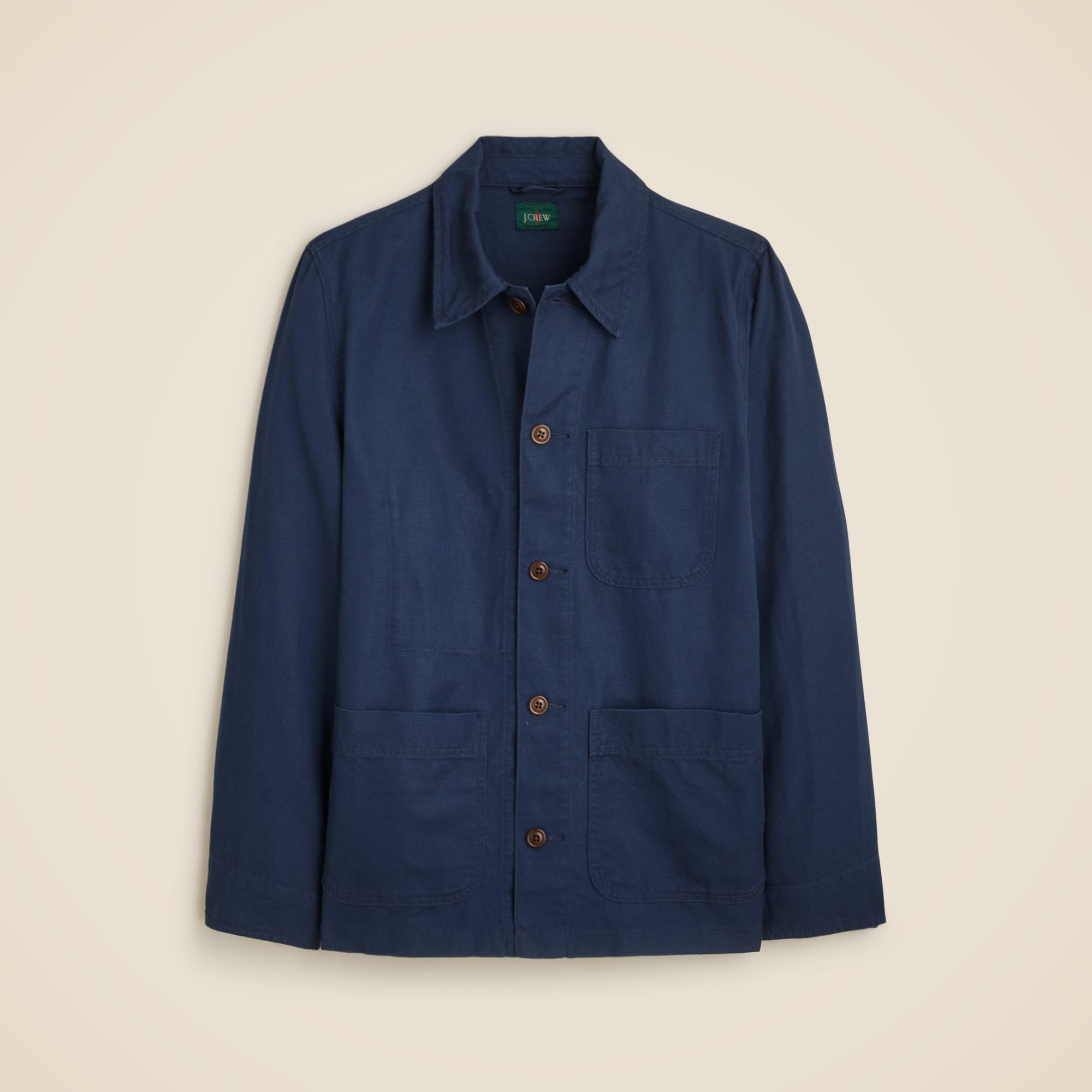 Cotton-linen blend chore jacket