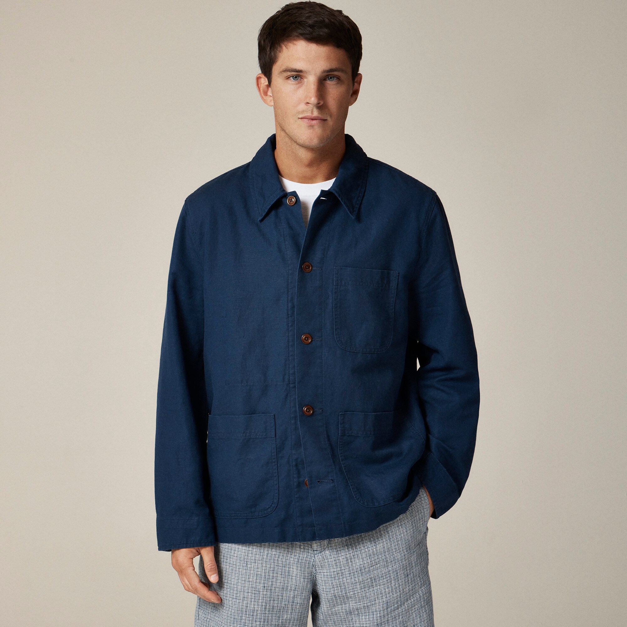  Cotton-linen blend chore jacket