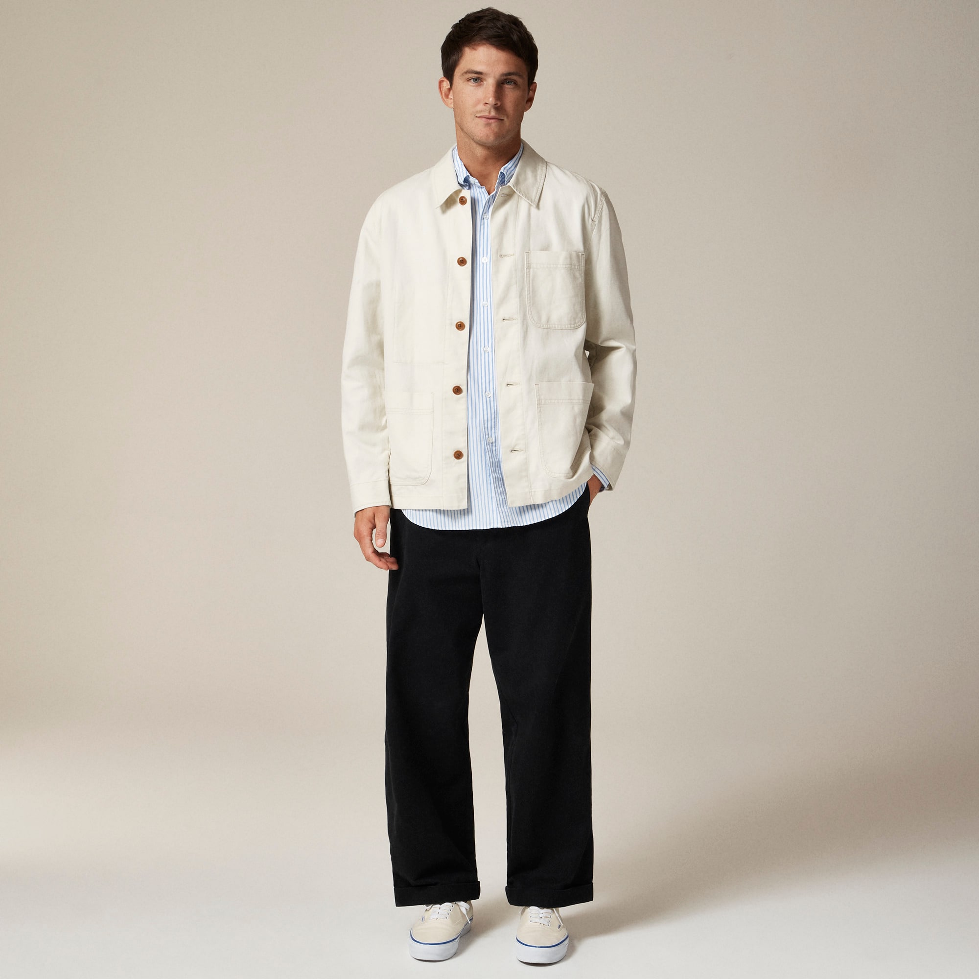 Cotton-linen Blend Chore Jacket For Men | J.Crew