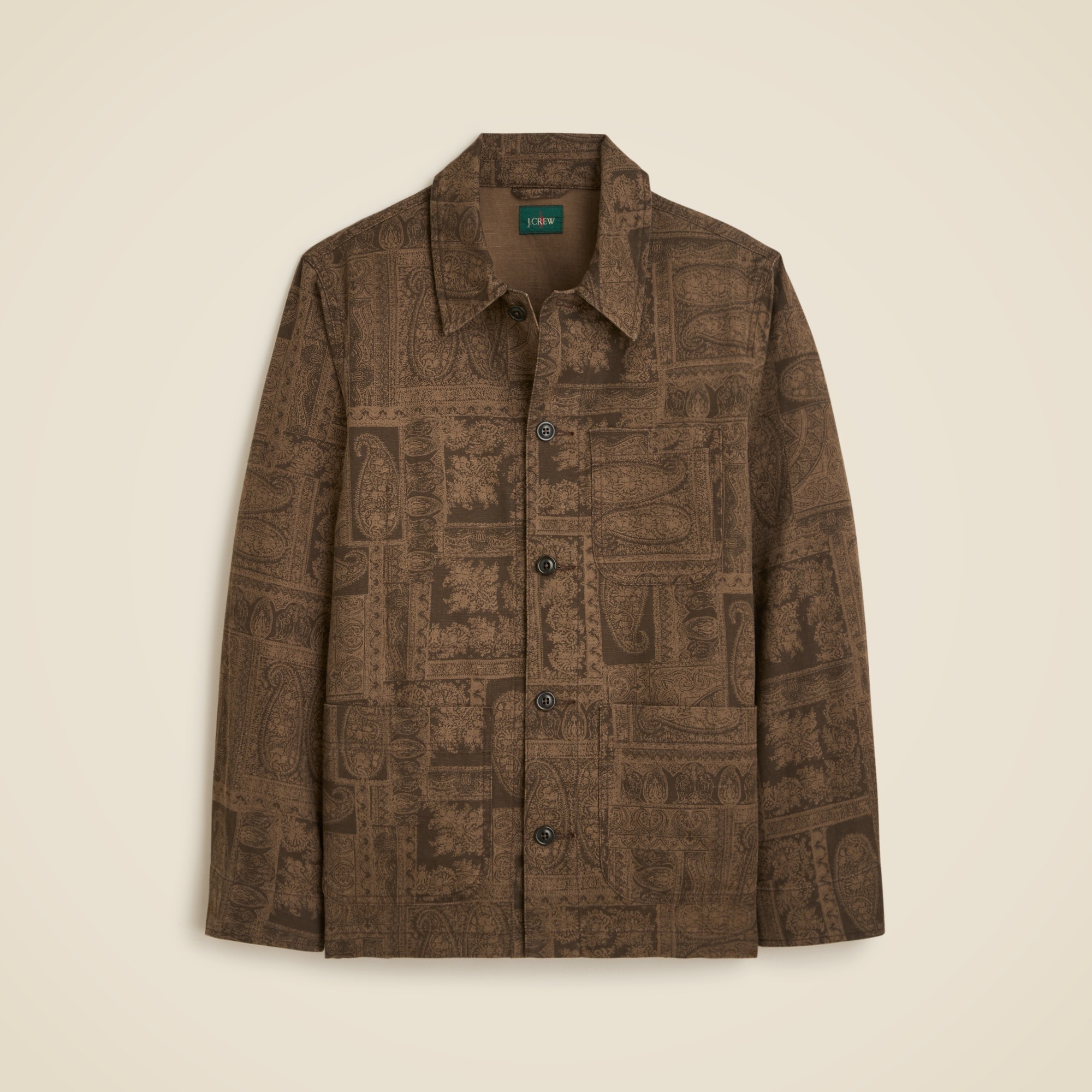 Cotton-linen Blend Chore Jacket For Men | J.Crew
