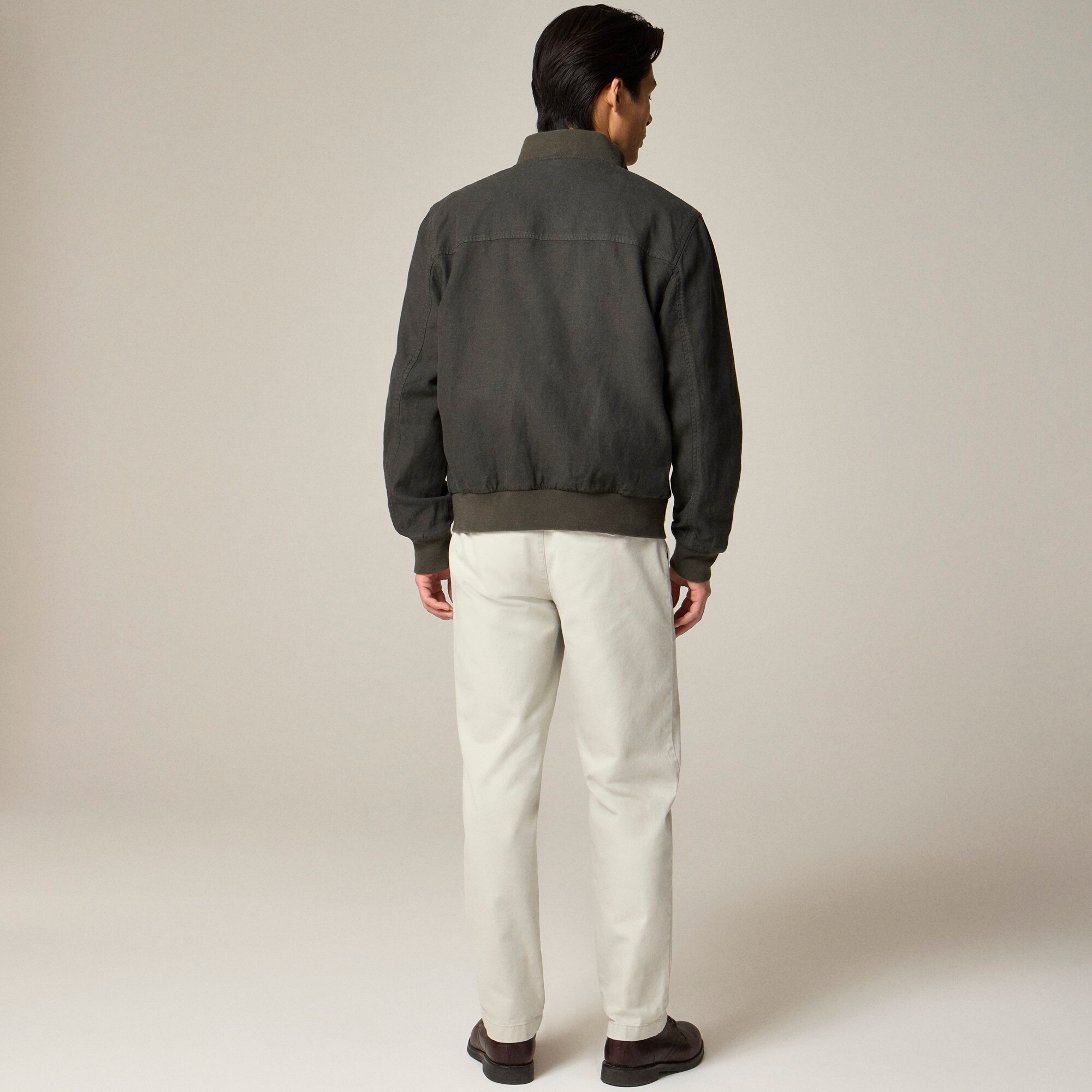 Flight Jacket In Linen-cotton Blend For Men | J.Crew